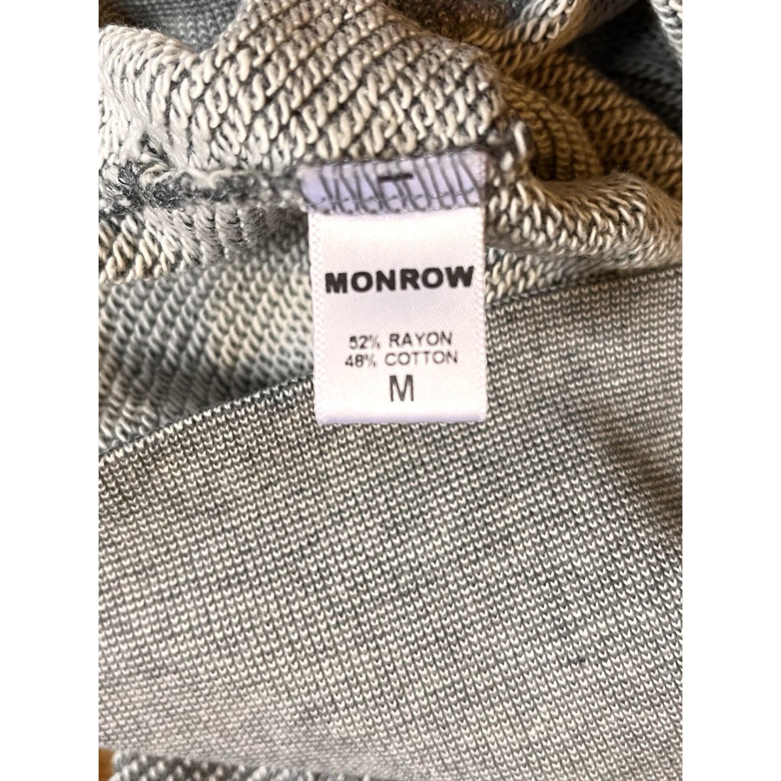 MONROW Monrow Textured Sweater Womens M Grey Circular Front Cut Out Pullover Knit Casual Womens Modern Classic Fall Winter Size M / US 6-8 / IT 42-44 - 5 Thumbnail