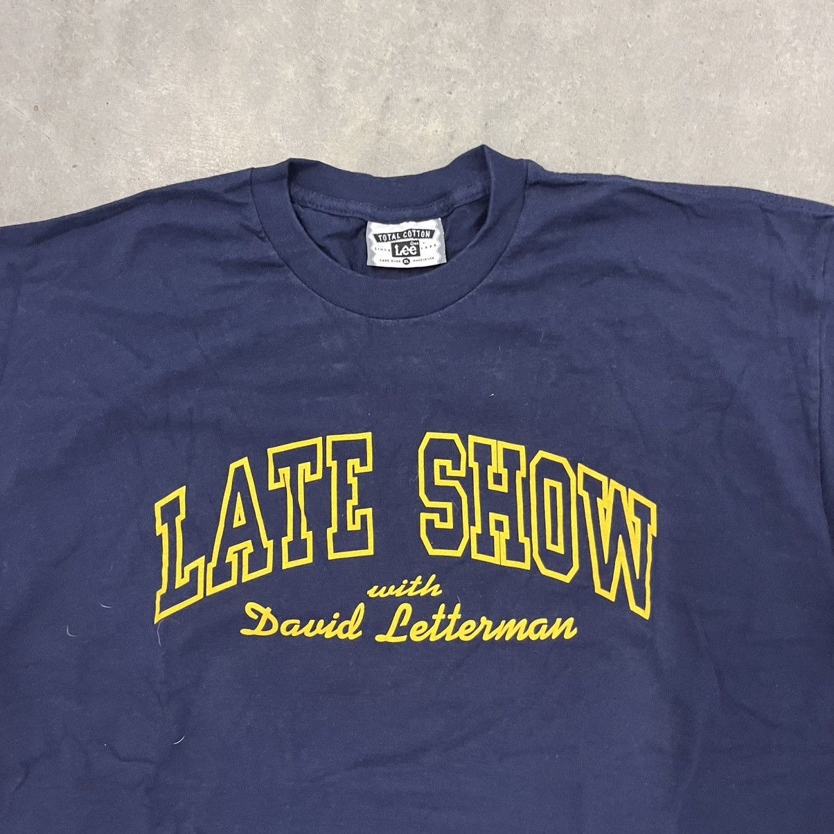 Lee × Vintage Vintage David Letterman the Late Show Navy Blue Yellow XL Size US XL / EU 56 / 4 - 3 Thumbnail