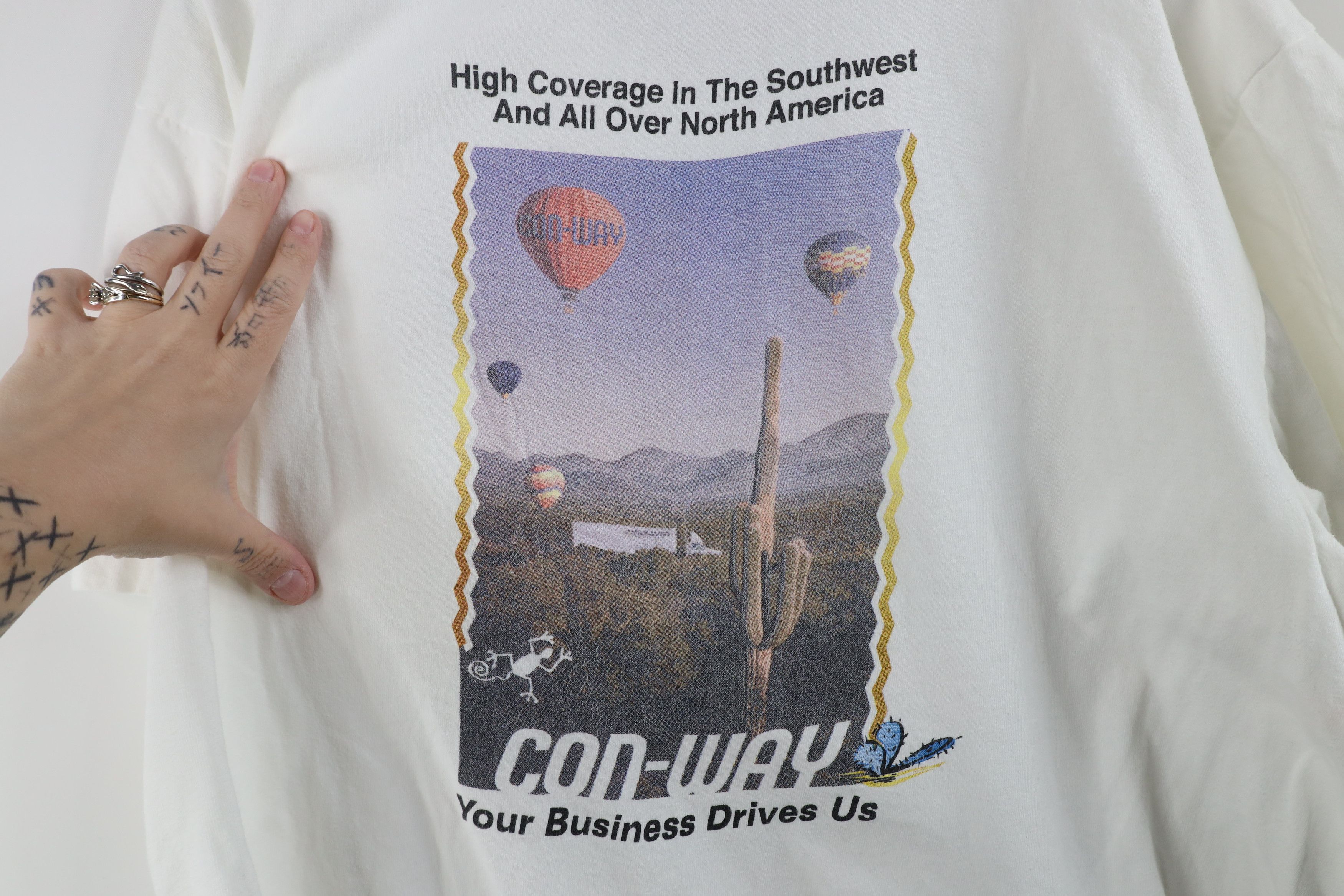 Vintage Vintage 90s CWX Transportation Trucking Conway T-Shirt White Size US L / EU 52-54 / 3 - 10 Thumbnail