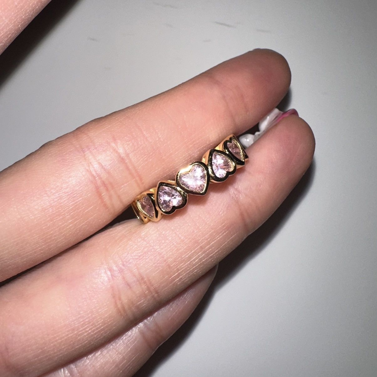 Other The m jewelers pave heart eternity band Size ONE SIZE - 3 Thumbnail