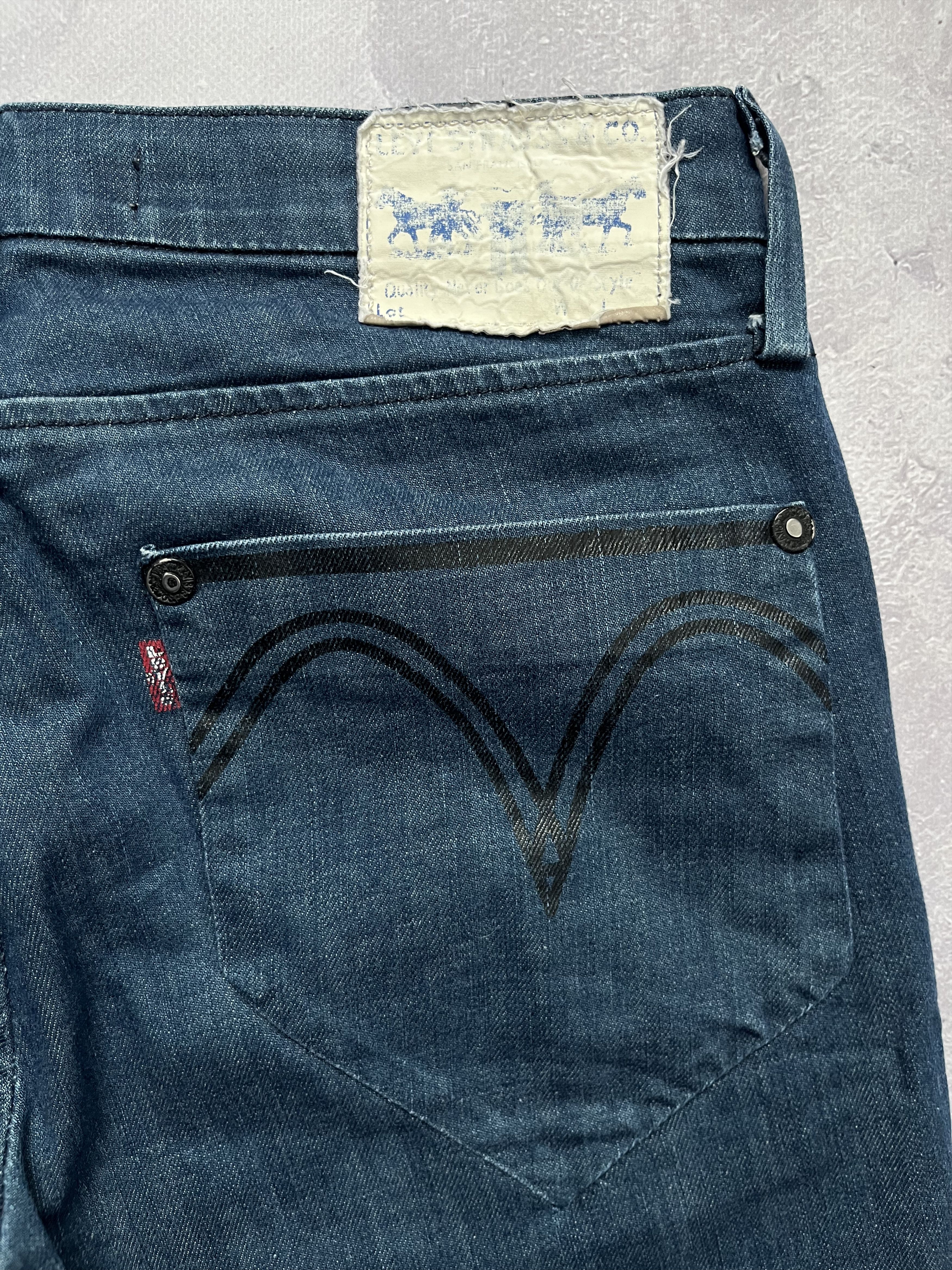 Levi's Vintage Levis 519 White Tab Blue Pants Denim Tag Slim Fit Size US 31 - 10 Thumbnail