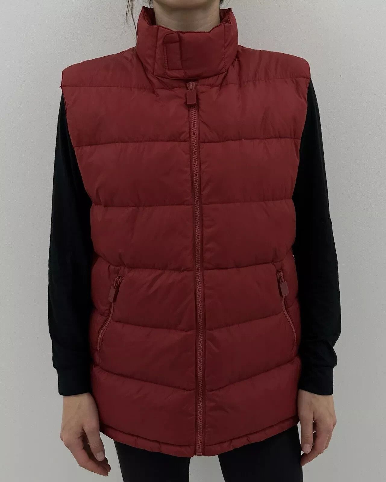 Aspesi DDP Alberto Aspesi Womens Down Vest Jacket Red Zip Size XL / US 12-14 / IT 48-50 - 1 Thumbnail