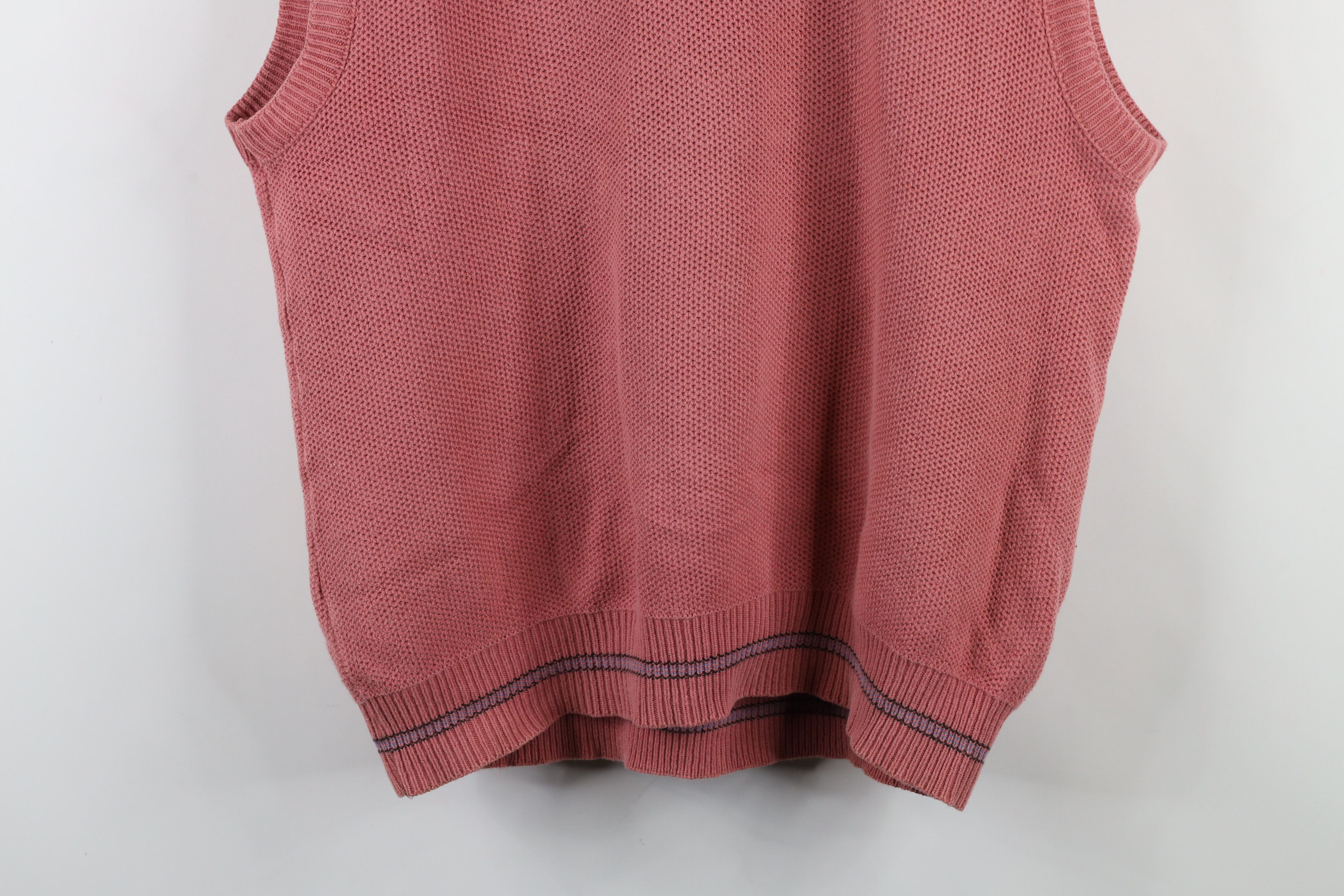 Vintage Vintage 90s Streetwear Knit Golf Sweater Vest Pink USA Size US XL / EU 56 / 4 - 3 Thumbnail