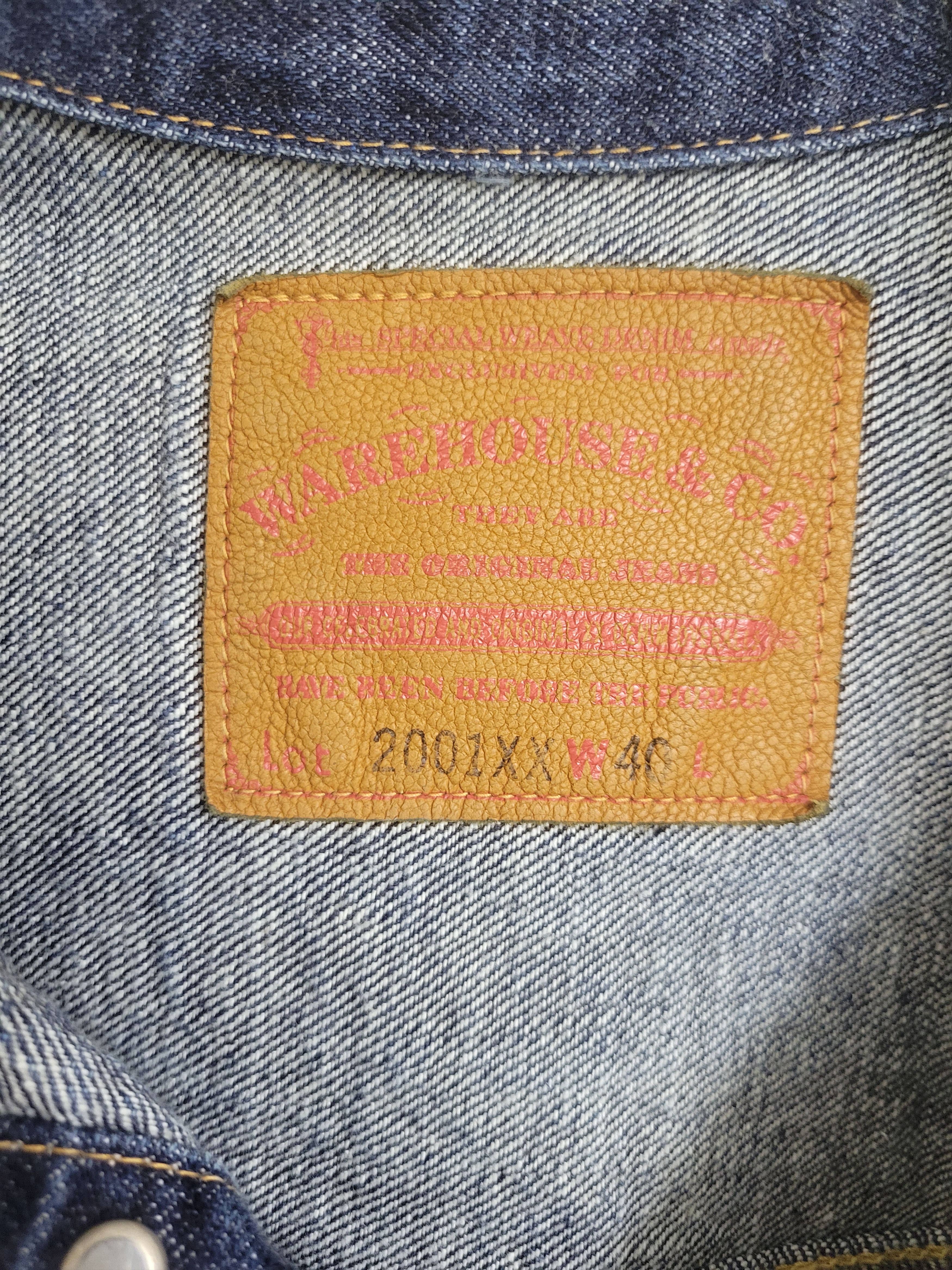 Warehouse & Co. WARE HOUSE "Lot.2001XX" Denim Jacket 1st Type Size US L / EU 52-54 / 3 - 3 Thumbnail