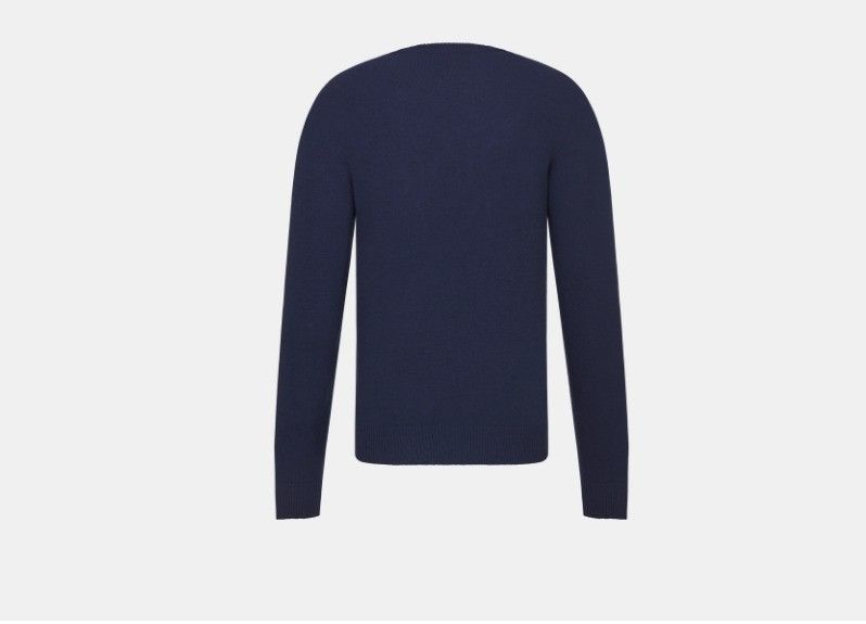 Dior o1w1db11224 Round-Neck Sweater in Navy Blue Size US M / EU 48-50 / 2 - 2 Thumbnail