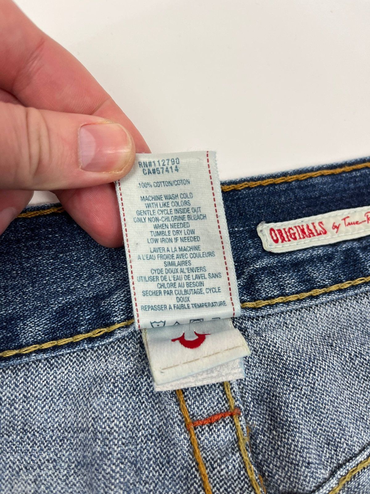 True Religion Billy Bootcut Jeans Made in USA 🇺🇸 Vintage Y2K BlueDenimFlare Size US 31 - 13 Thumbnail