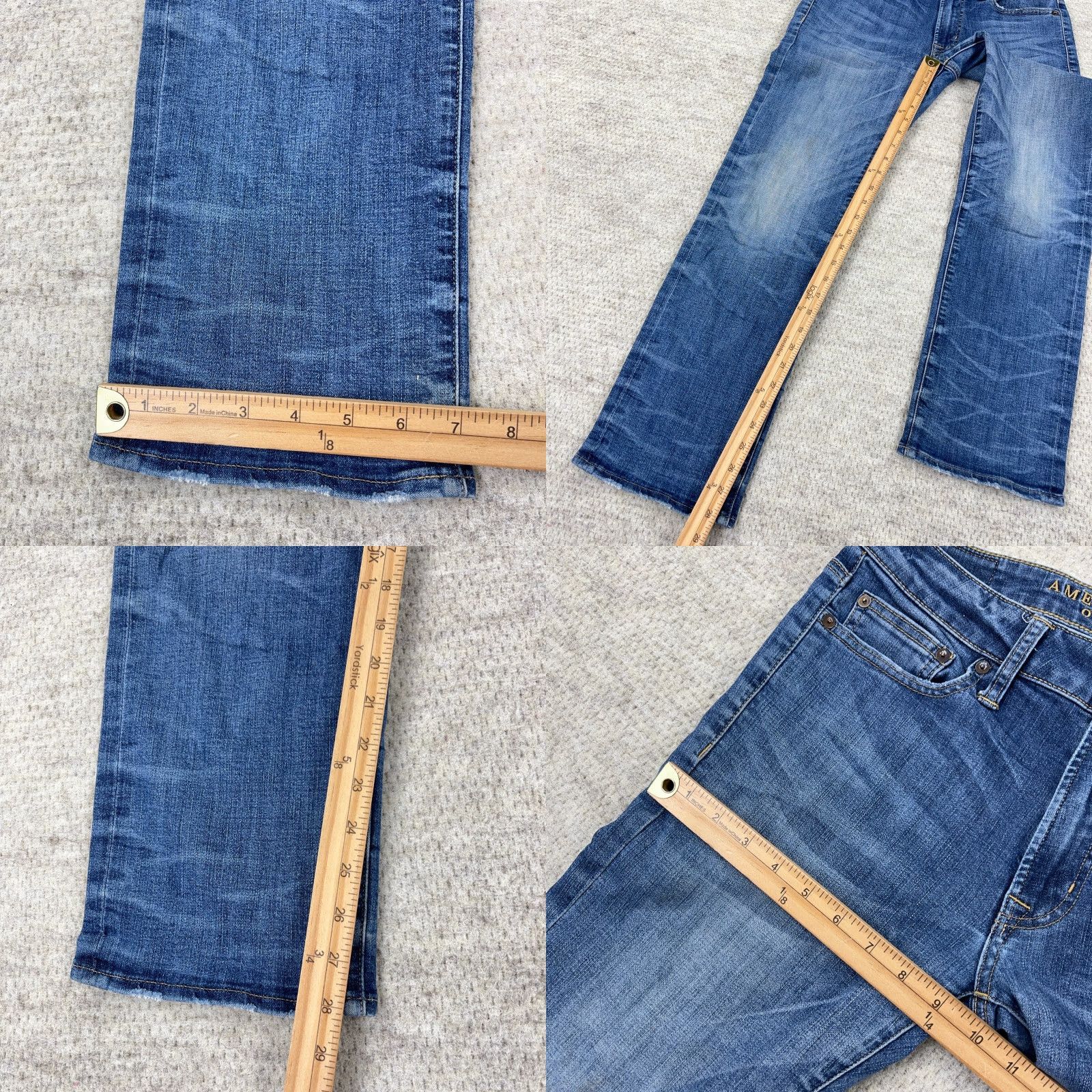 American Eagle Outfitters American Eagle Jeans Men 29x30 Regular Straight Blue 5-Pocket Denim Modern Classic (Medium Wash) Mens Size US 29 - 8 Thumbnail