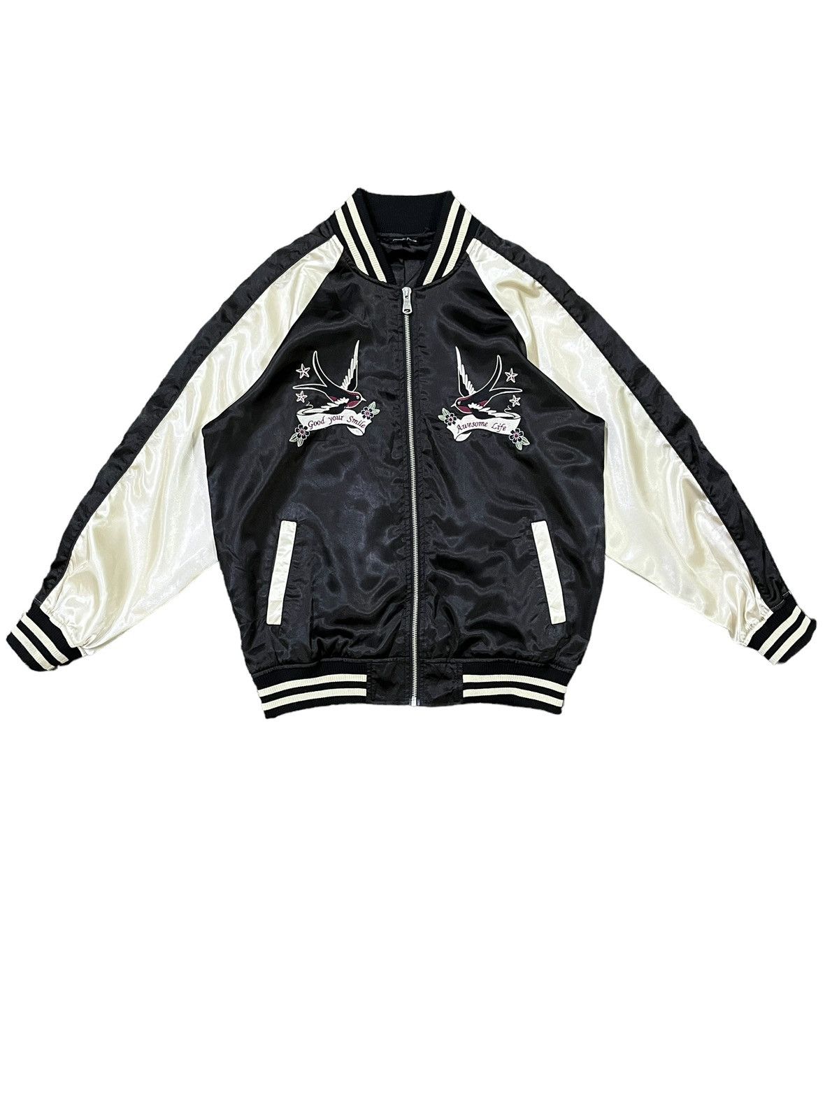 Japanese Brand Private Pause Sukajan Satin Minimal Design Jacket Size US M / EU 48-50 / 2 - 1 Thumbnail