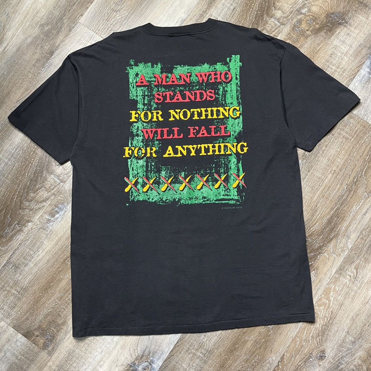 Vintage 90s Malcolm X Vintage AOP Tee Shirt Men XL Black History MLK Size US XL / EU 56 / 4 - 2 Thumbnail