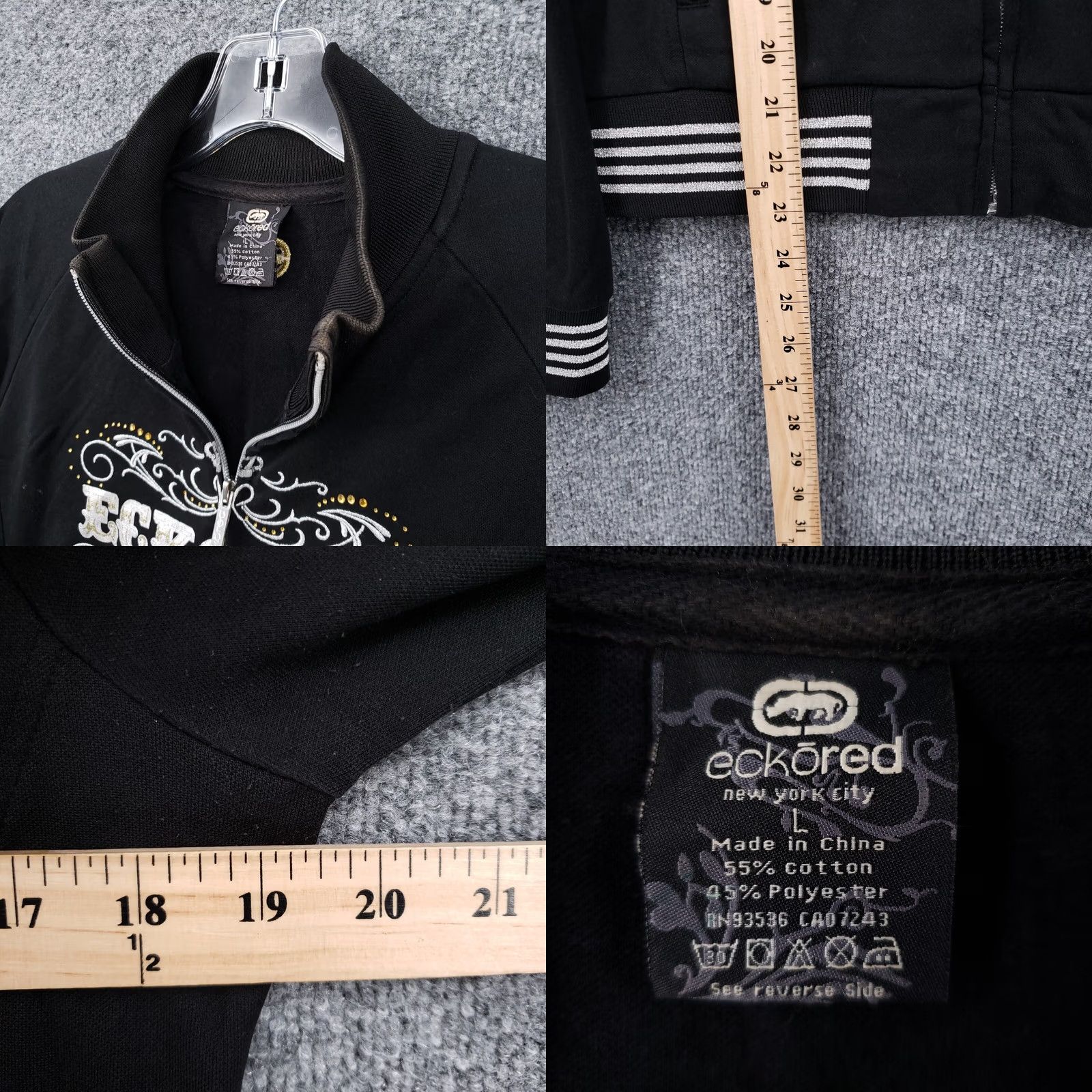 Spell Spell Logo Full Zipper Sweatshirt Mens L Large Black Jacket Size US L / EU 52-54 / 3 - 8 Thumbnail