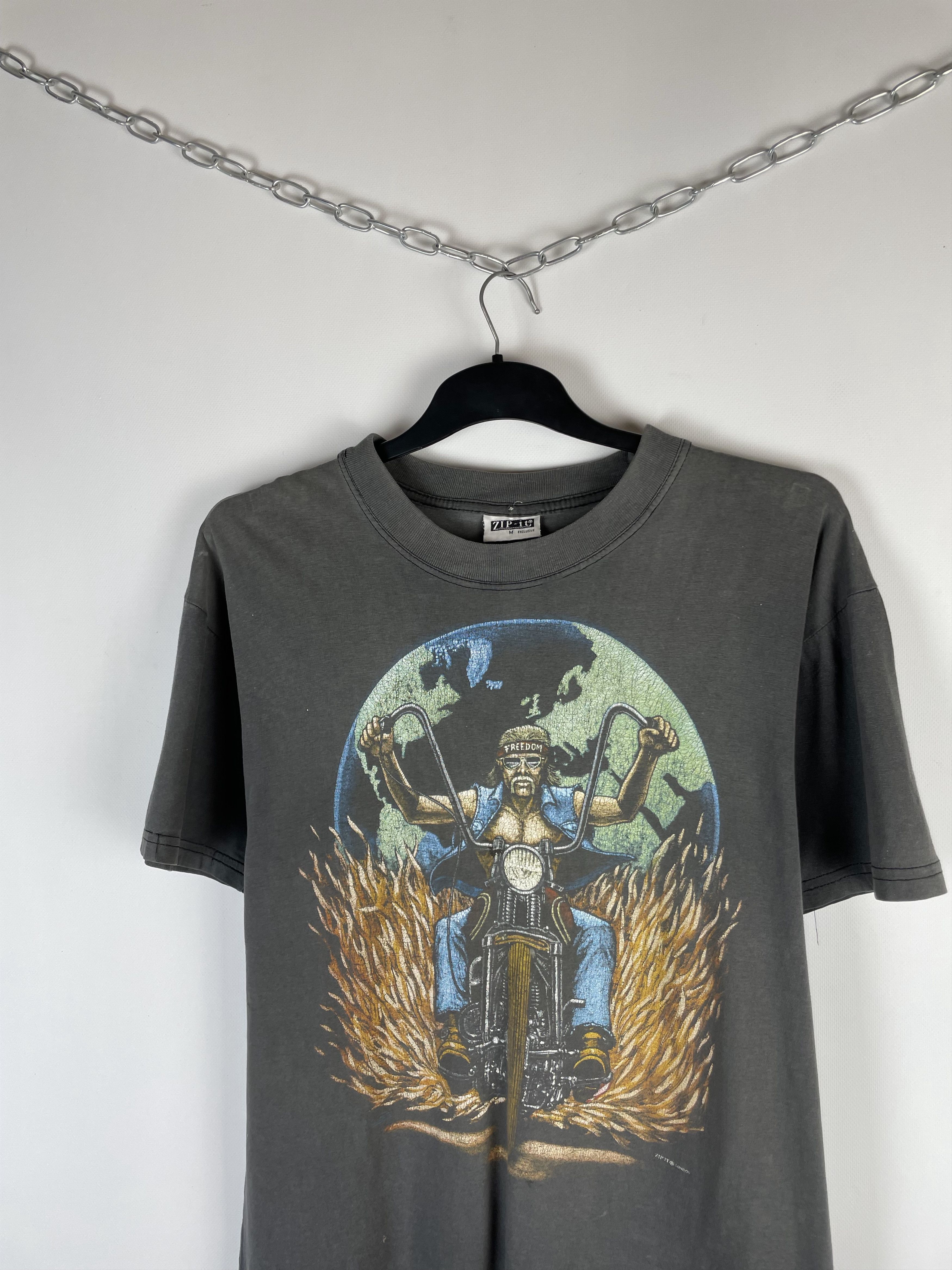 Harley Davidson Vintage Zip It Freedom Biker Graphic T-Shirt Size US M / EU 48-50 / 2 - 3 Thumbnail