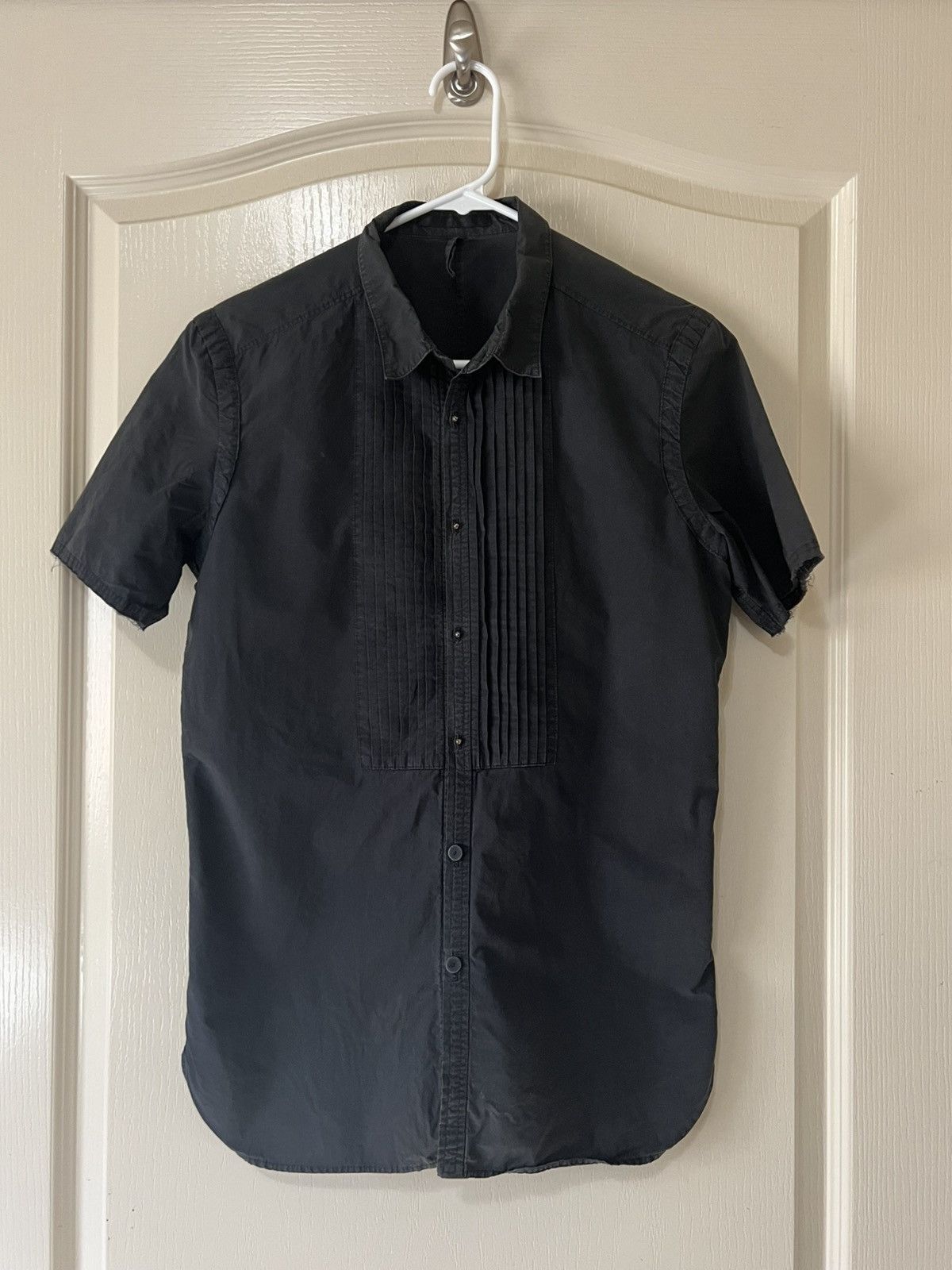The Viridi Anne Pin Tuck Black Shirt