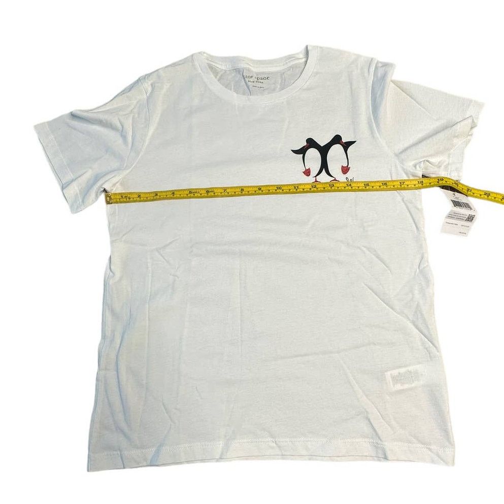 Kate Spade Kate Spade Dancing Penguins Tee Small Fresh White Size S / US 4 / IT 40 - 4 Thumbnail