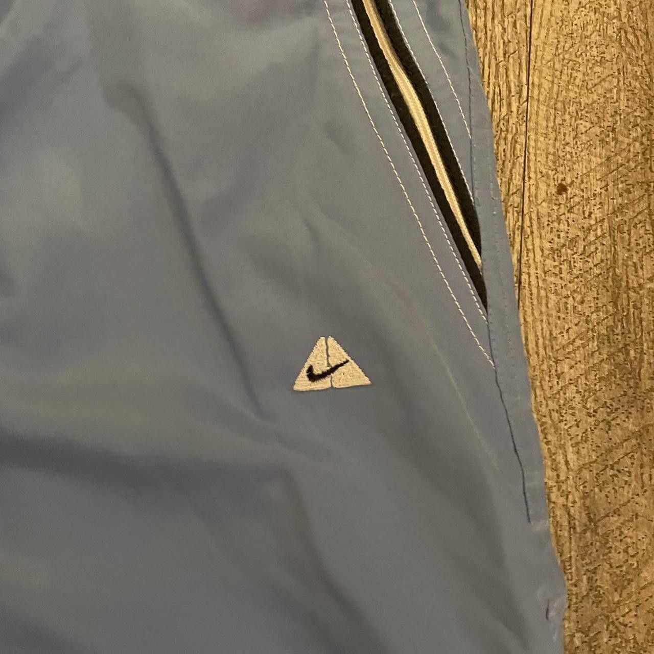 Nike × Vintage Vintage Y2K 90's Nike Baby Blue Baggy Wide Leg Trackpants Size US 30 / EU 46 - 2 Thumbnail