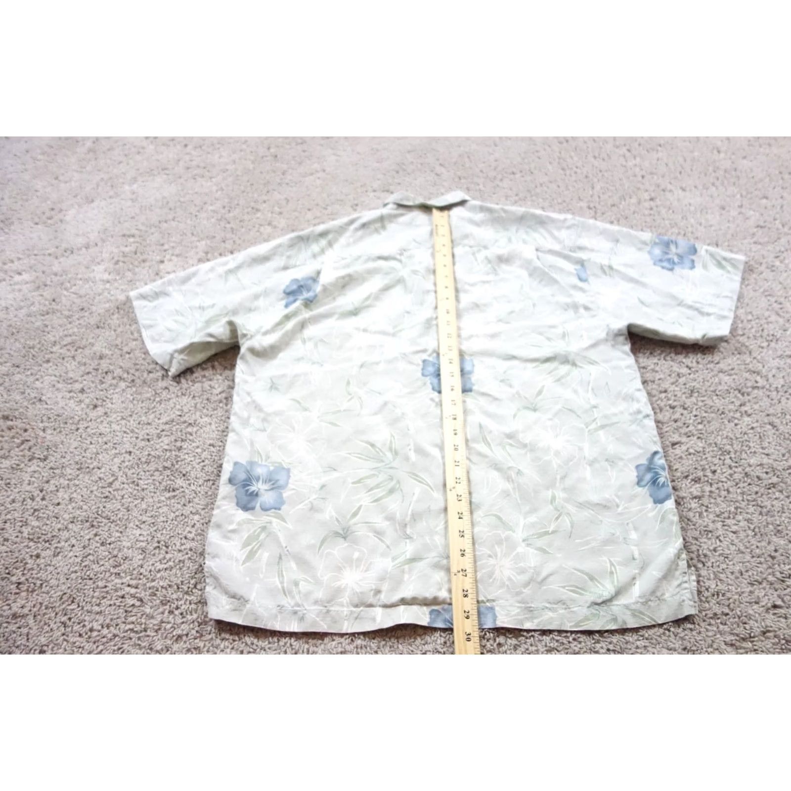 Tommy Bahama Tommy Bahama Shirt Mens Large Green Silk Hawaiian Floral Button Up Aloha Camp Size US L / EU 52-54 / 3 - 7 Thumbnail