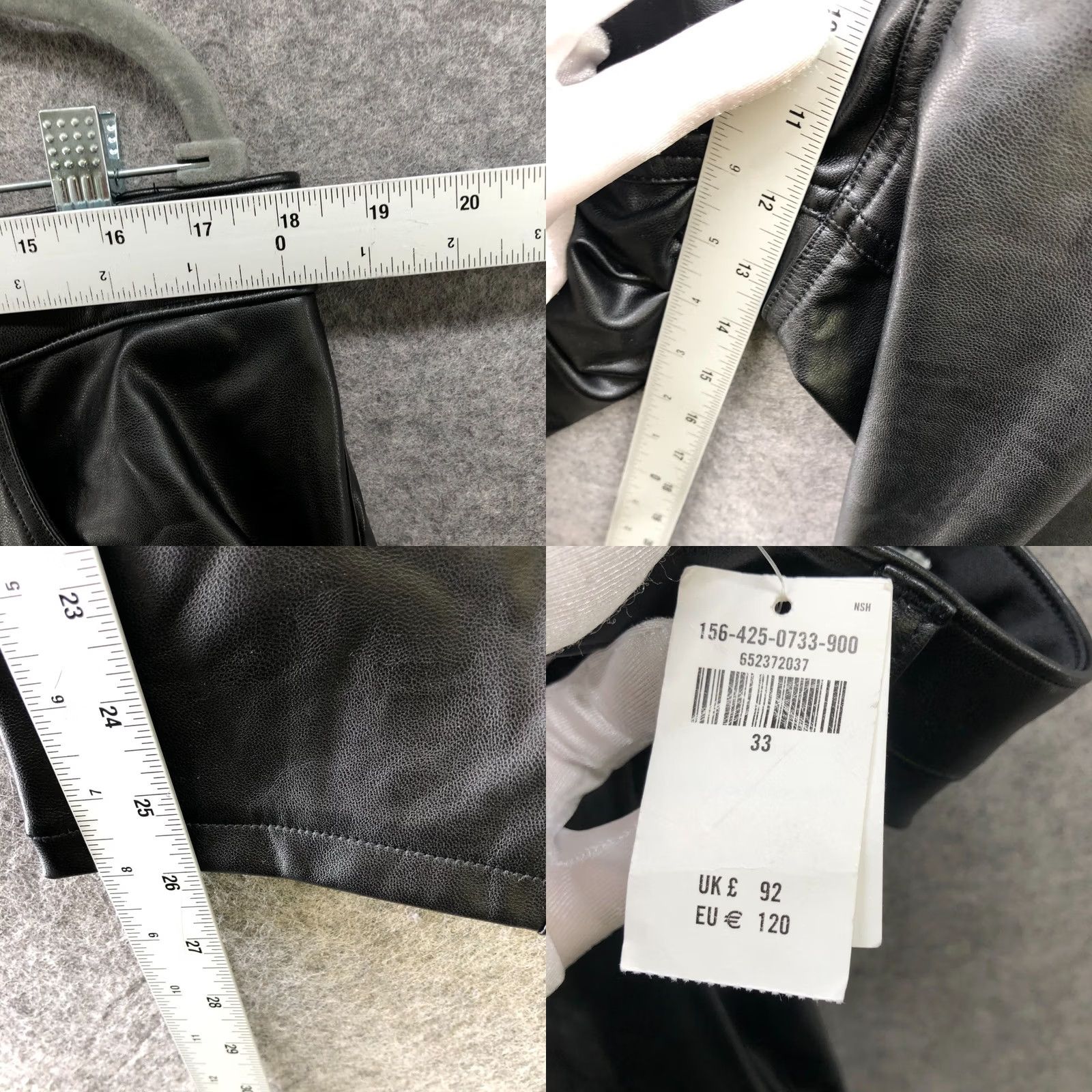 Abercrombie & Fitch Abercrombie & Fitch Skinny Pants Womens Black High Rise 33 / 16 Vegan Leather Size 24" / US 00 / IT 34 - 8 Thumbnail