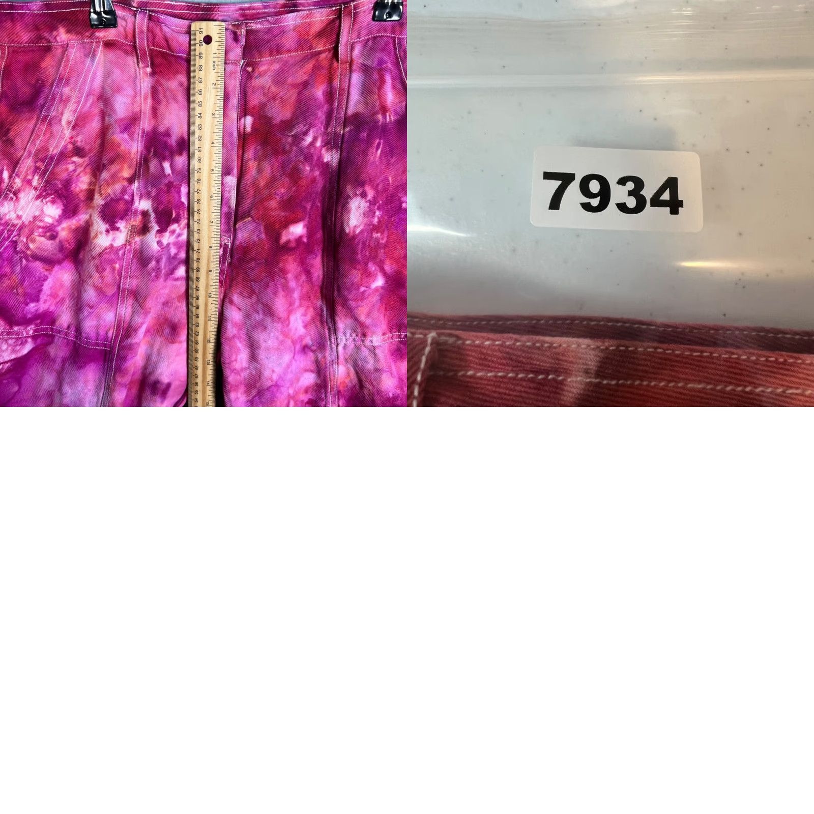 Apiece Apart Apiece Apart Pink Tie Dye Pants Womens Casual Straight-Leg Size 10 Cotton Size 32" / US 10 / IT 46 - 8 Thumbnail