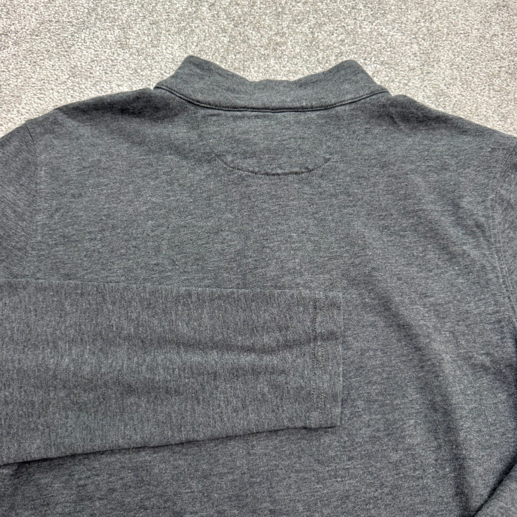Faherty Faherty Sweatshirt Main Mens Medium Gray Cotton Modal 1/4 Zip Pullover Mock Neck Long Sleeve All Seasons Breathable Stretch Casual Winter Spring Fall Size US M / EU 48-50 / 2 - 5 Thumbnail