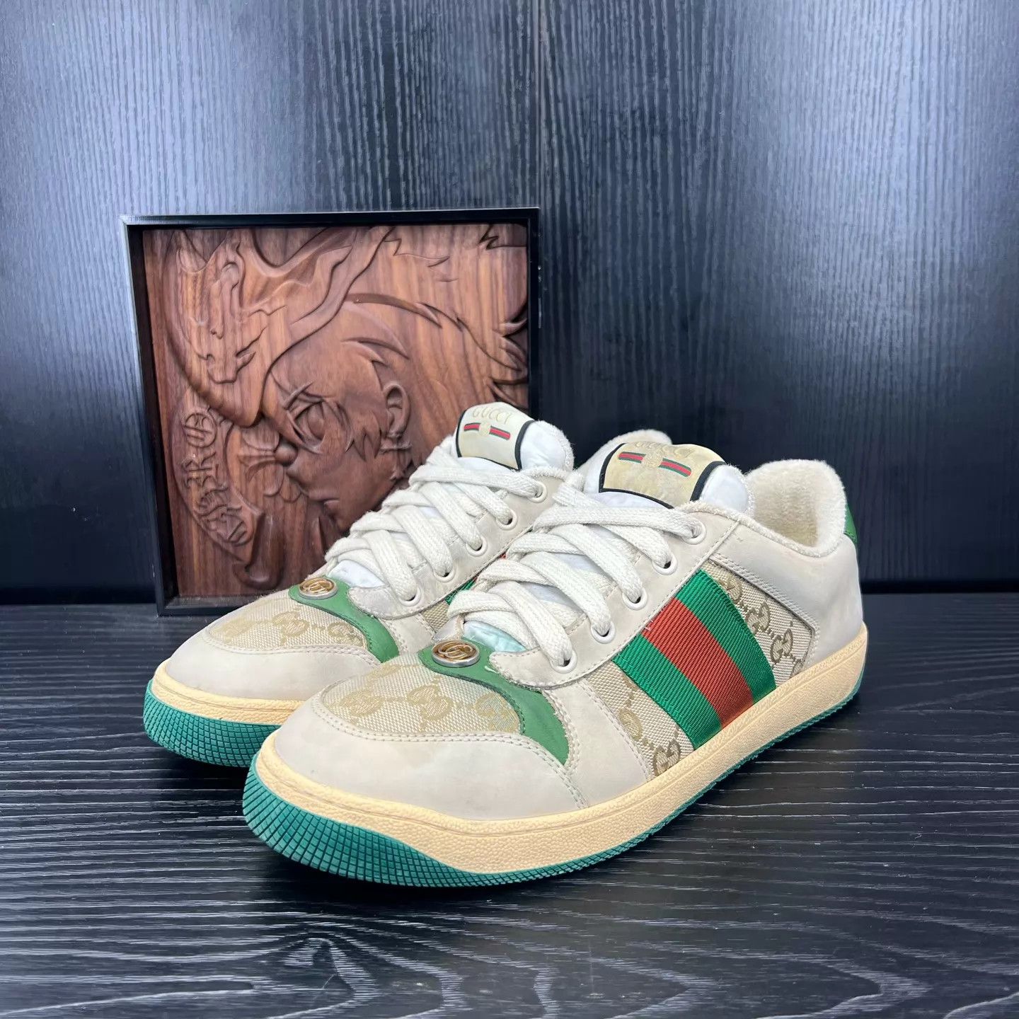 Gucci Gucci Dirty Sneakers Gray-Green US7/EU41 Size US 8 / EU 41 - 1 Thumbnail