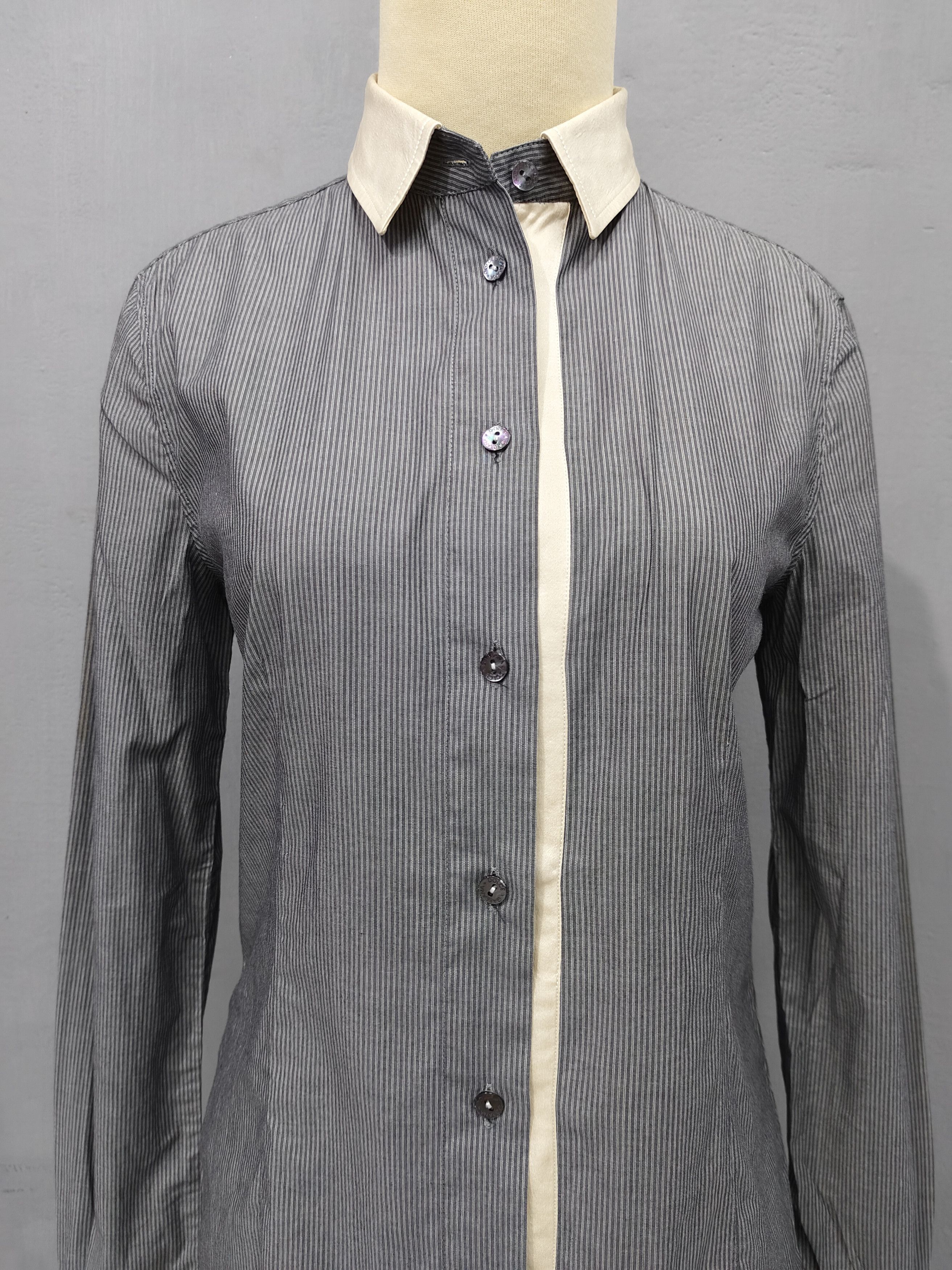 Dolce & Gabbana Dolce & Gabbana - Tailoring Pinstripe Contras Panel Shirt Size M / US 6-8 / IT 42-44 - 2 Thumbnail