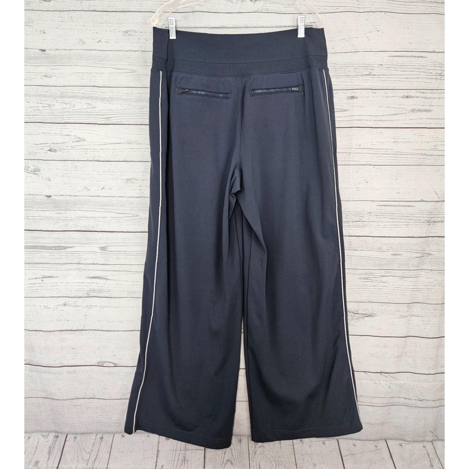 Athleta Athleta Womens Venice High Rise Track Stripe Wide Leg Pant XL Blue Size 40" / US 18 - 3 Thumbnail