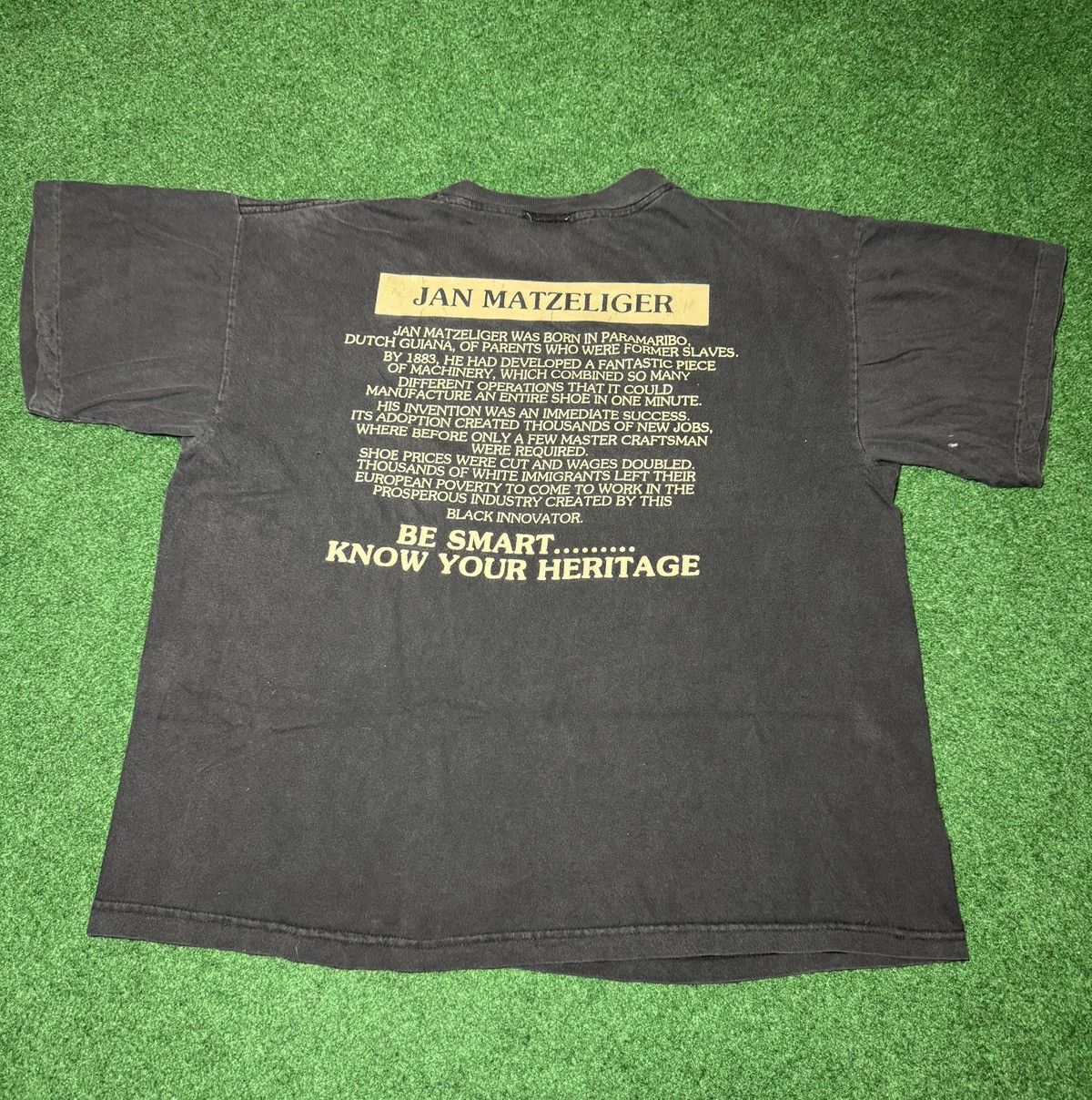 Vintage Vtg 90s Black Innovator RARE Black History Boxy T Shirt Size US XL / EU 56 / 4 - 3 Thumbnail