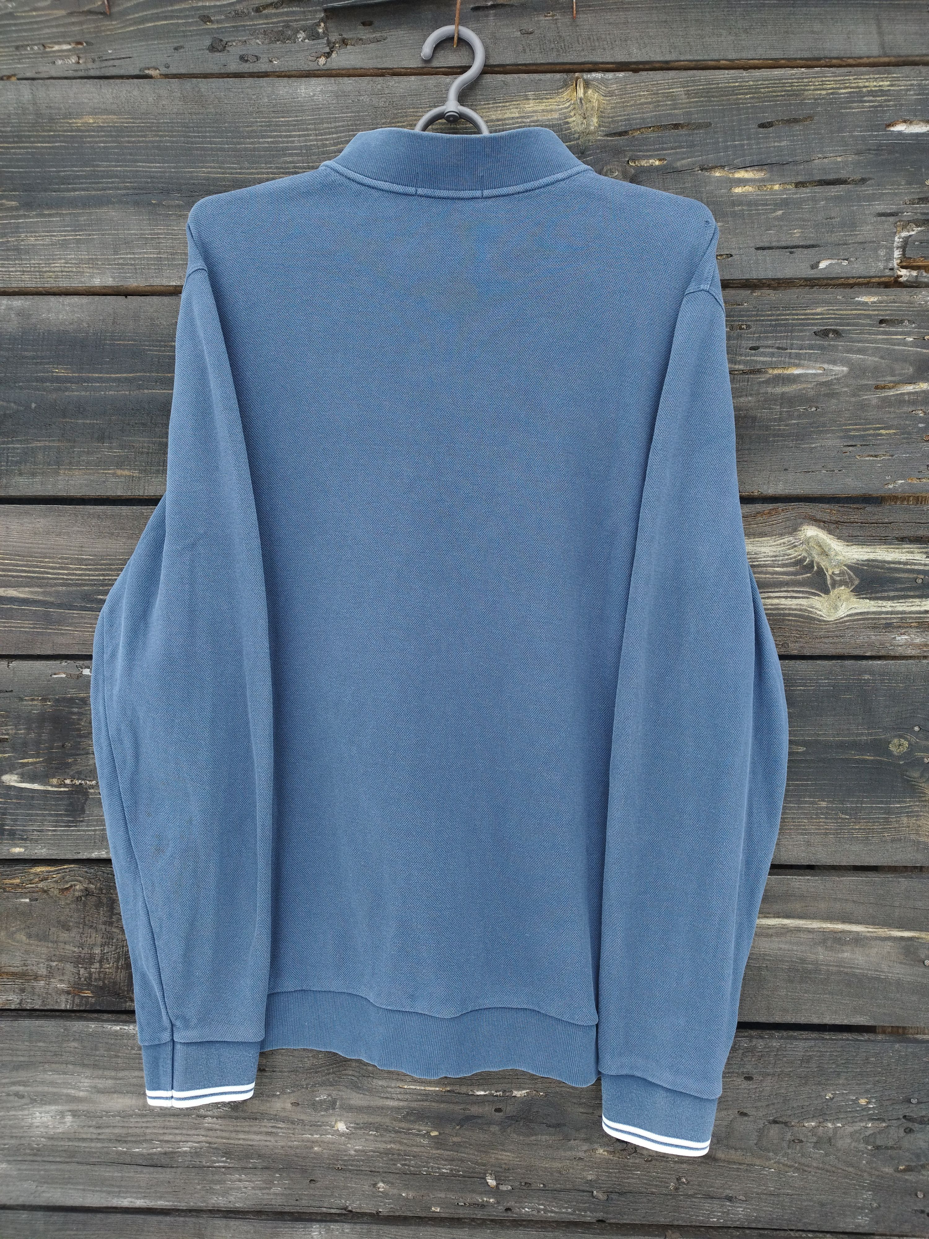 Fred Perry Fred Perry 1/4 Zip Pullover Sweatshirt - Vintage Blue Size US XL / EU 56 / 4 - 9 Thumbnail