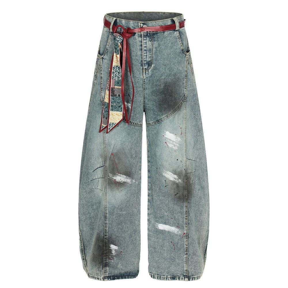 Vintage Men's vintage-style loose-fitting curved-leg jeans Size US 32 / EU 48 - 1 Thumbnail