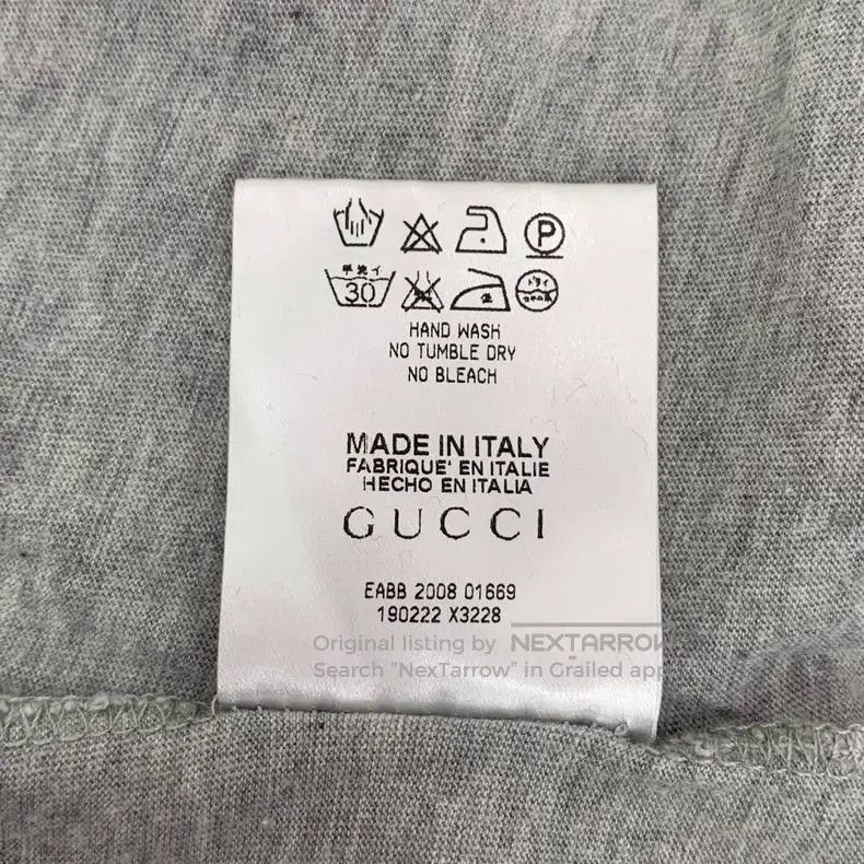 Other Gucci Gray logo letter embroidery cotton round-neck long-s Size US S / EU 44-46 / 1 - 7 Thumbnail