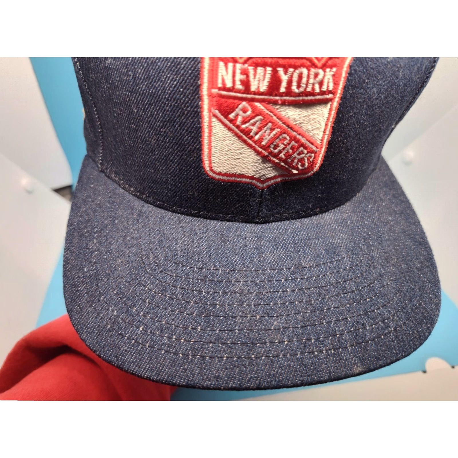 Mitchell & Ness Mitchell & Ness New York Rangers Snapback Hat Blue Stars & Stripes Adjustable Mens One Size Size ONE SIZE - 2 Thumbnail