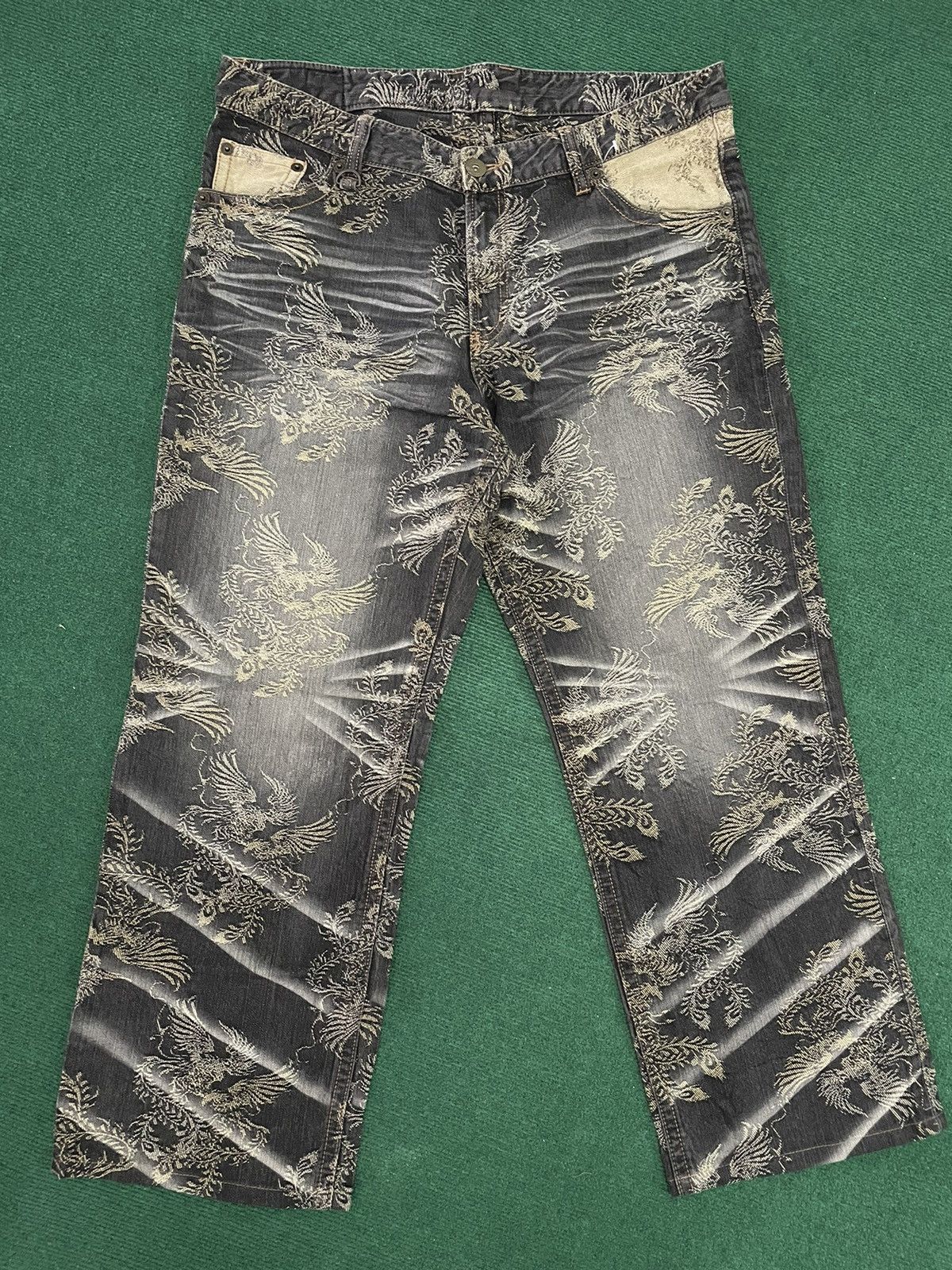 Japanese Brand Very Rare Sukajan Full Print Jeans Size US 40 / EU 56 - 2 Thumbnail