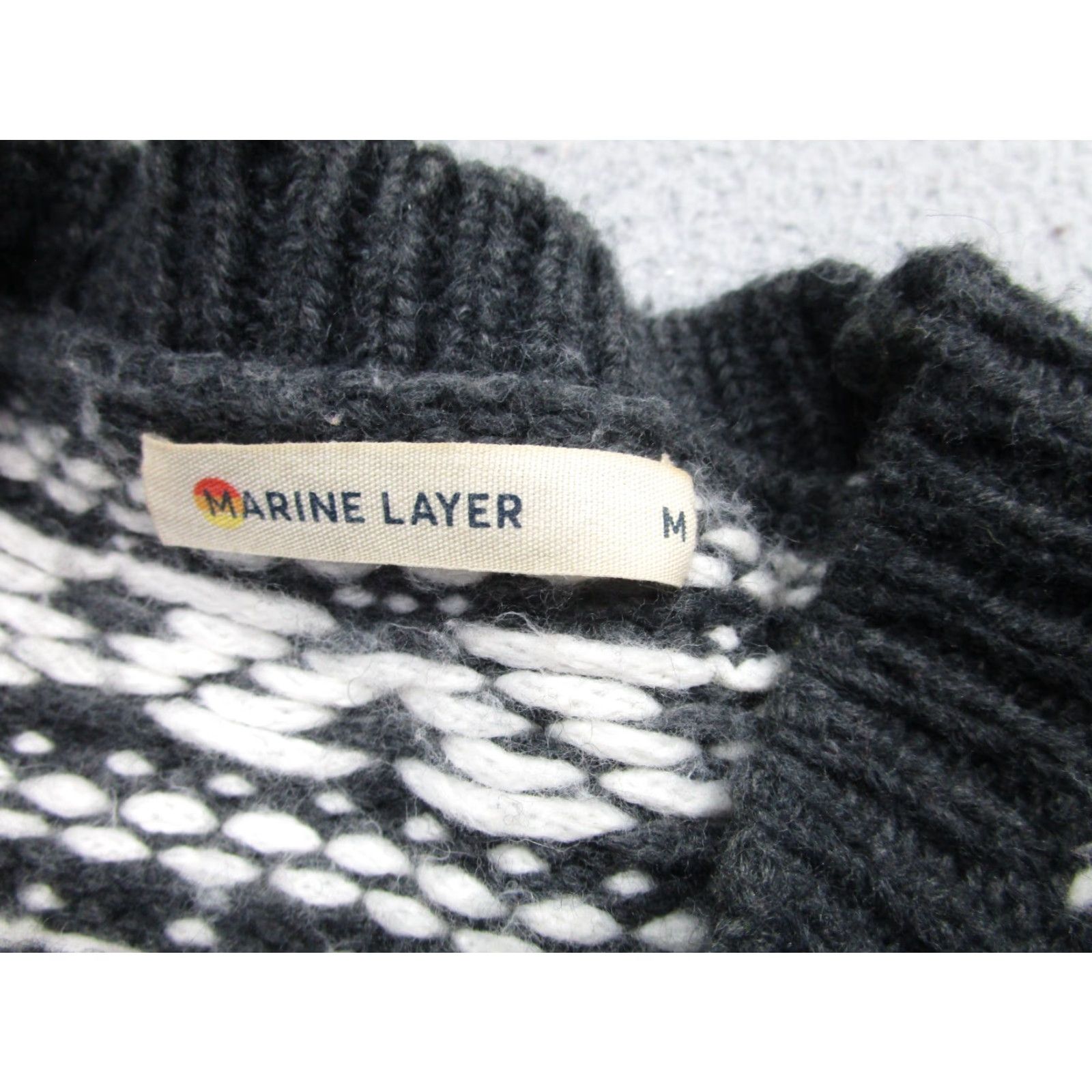 Marine Layer Marine Layer Gray Fair Isle Knit Sweater Women's M Wool Alpaca Pullover Size M / US 6-8 / IT 42-44 - 6 Thumbnail