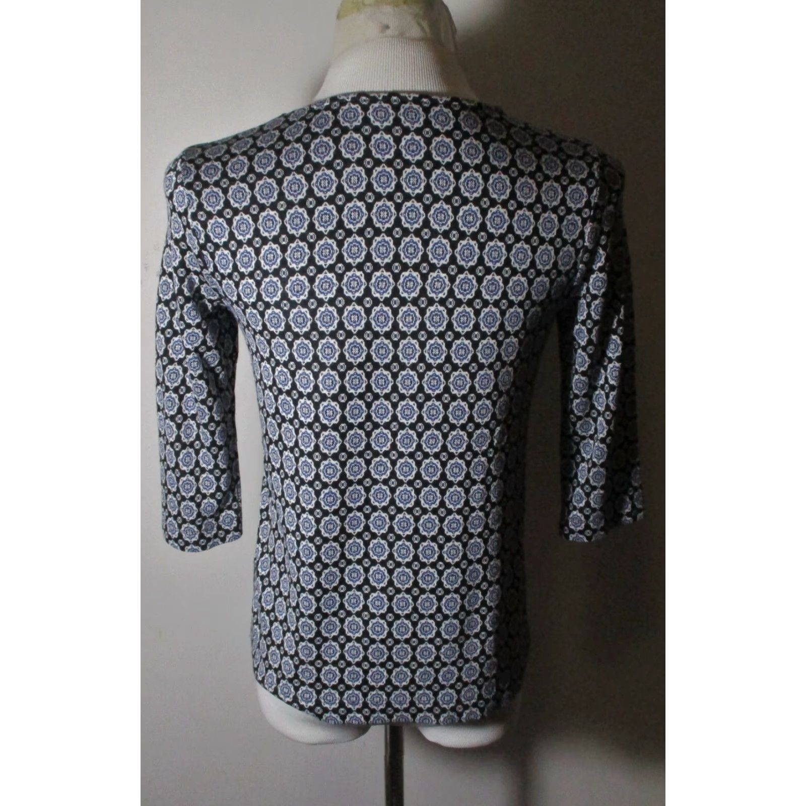 J. Jill J. Jill Blue Heavy Wearver 3/4 Sleeve Top Size XS Size XS / US 0-2 / IT 36-38 - 5 Thumbnail
