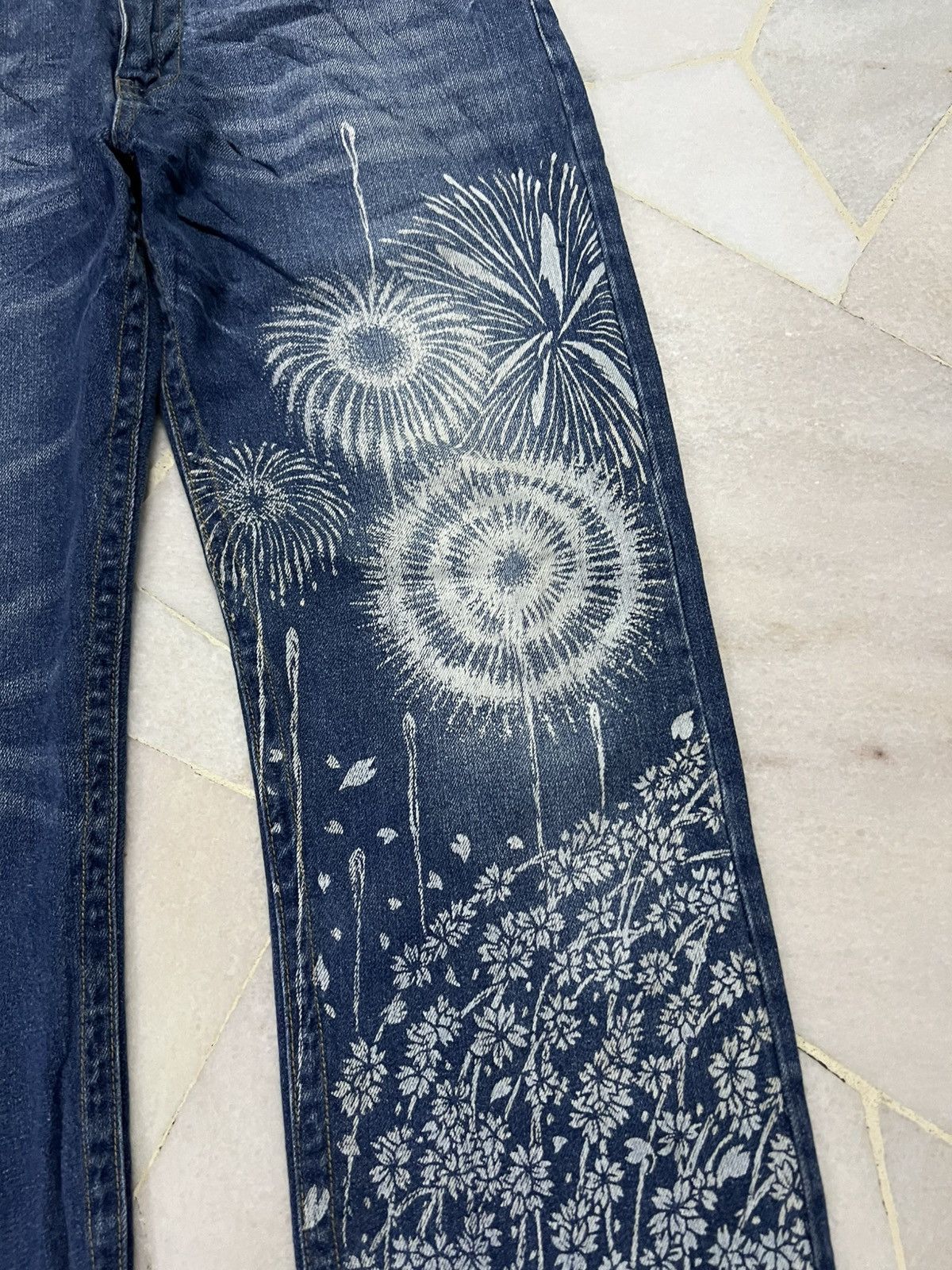 Japanese Brand 💥Rare Japanese Brand Sukajan Distress Jean Size US 33 - 6 Thumbnail
