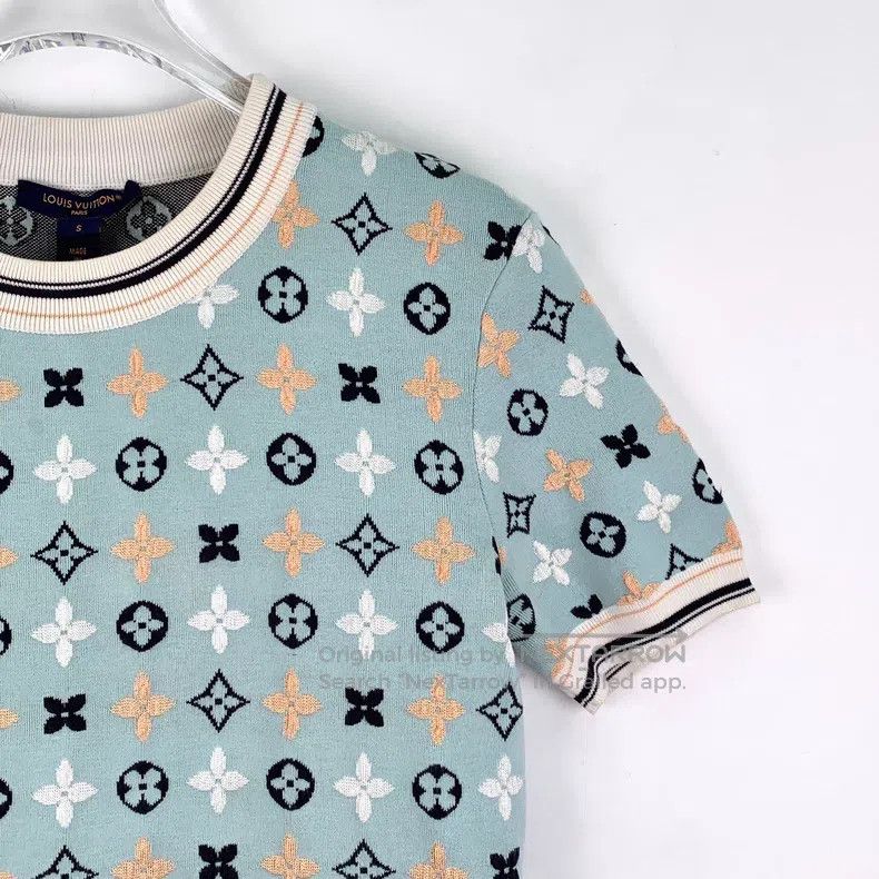 Louis Vuitton Louis Vuitton 24 sky-blue logo presbyopic full print cotto Size US S / EU 44-46 / 1 - 3 Thumbnail