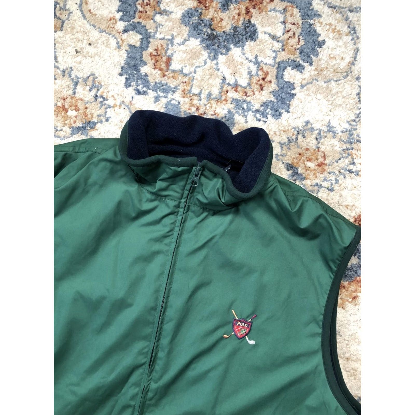 Polo Ralph Lauren VINTAGE Polo Golf Ralph Lauren Vest Mens XL Green Fleece Lined Full Zip Windbreaker Size US XL / EU 56 / 4 - 6 Thumbnail