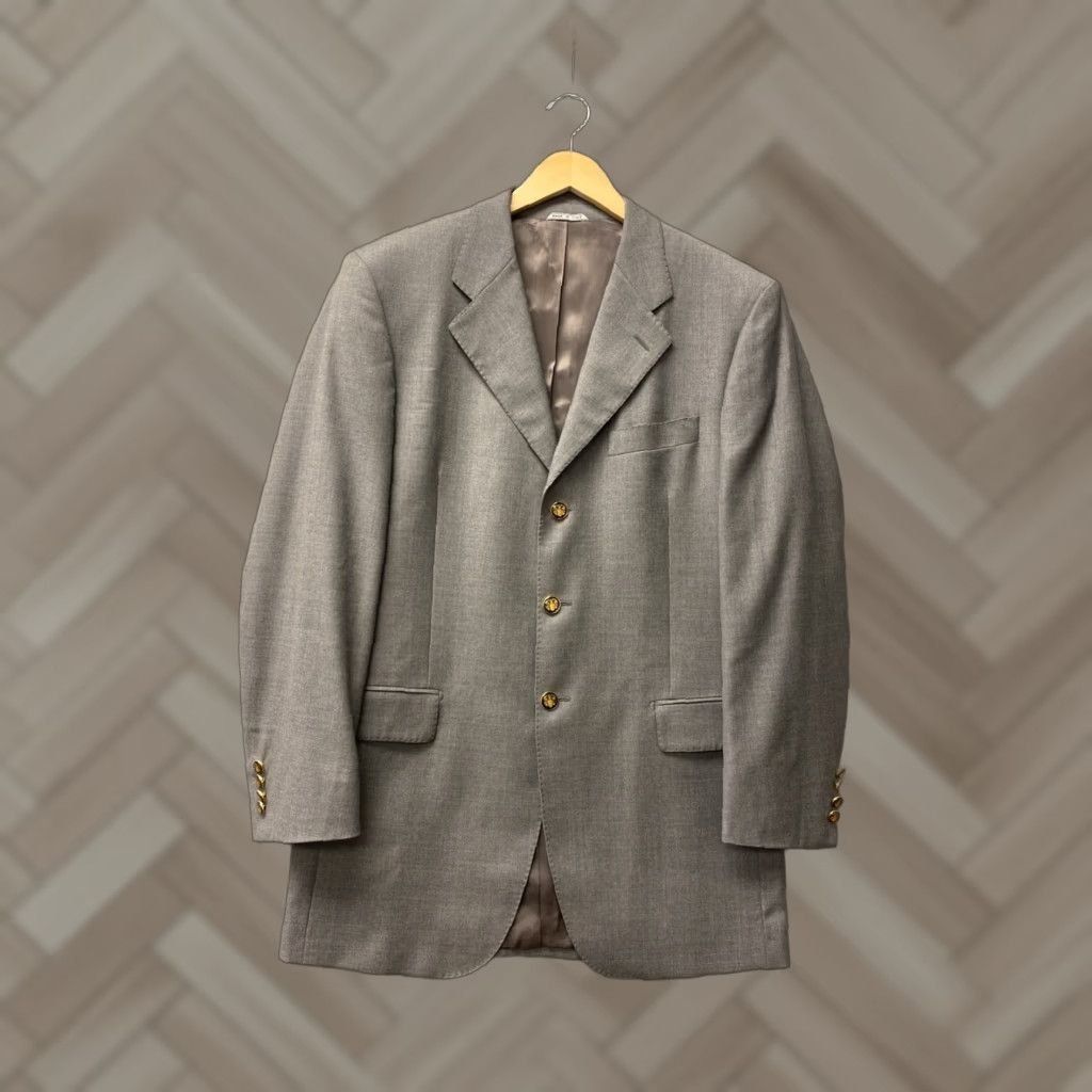 Proper Cloth VINTAGE Proper Cloth Gray Blazer 40L Wool Three-Button Long Mens Italy Size 40L - 1 Thumbnail