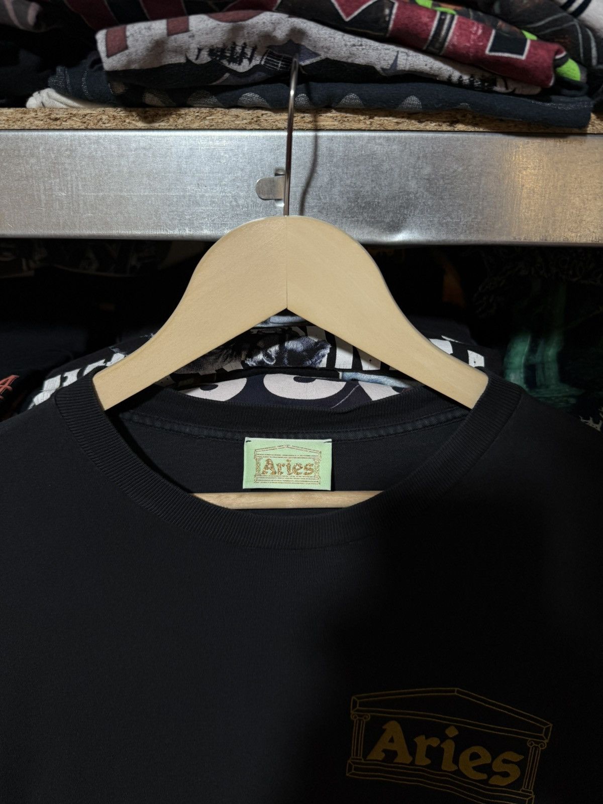 Aries Aries Heavy Cotton Black T-shirt Luxury Streetwear Designer Size US L / EU 52-54 / 3 - 5 Thumbnail