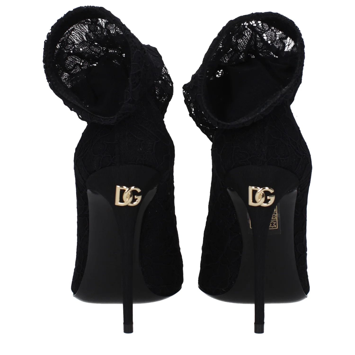 Dolce & Gabbana ob1o1e1124 Lace Ankle Boots in Black Size US 8 / IT 38 - 5 Thumbnail