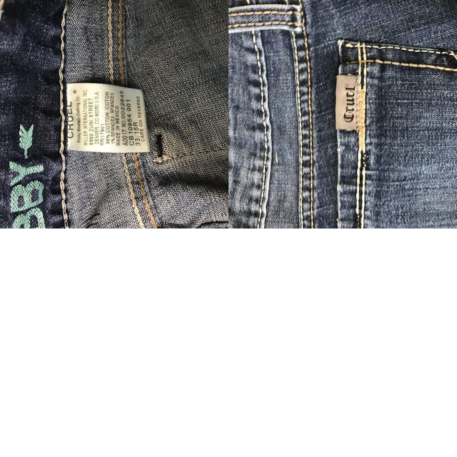 Denime Cruel Denim Abby Blue Distressed Ripped Jeans Women Size 33 Size 24" / US 00 / IT 34 - 8 Thumbnail