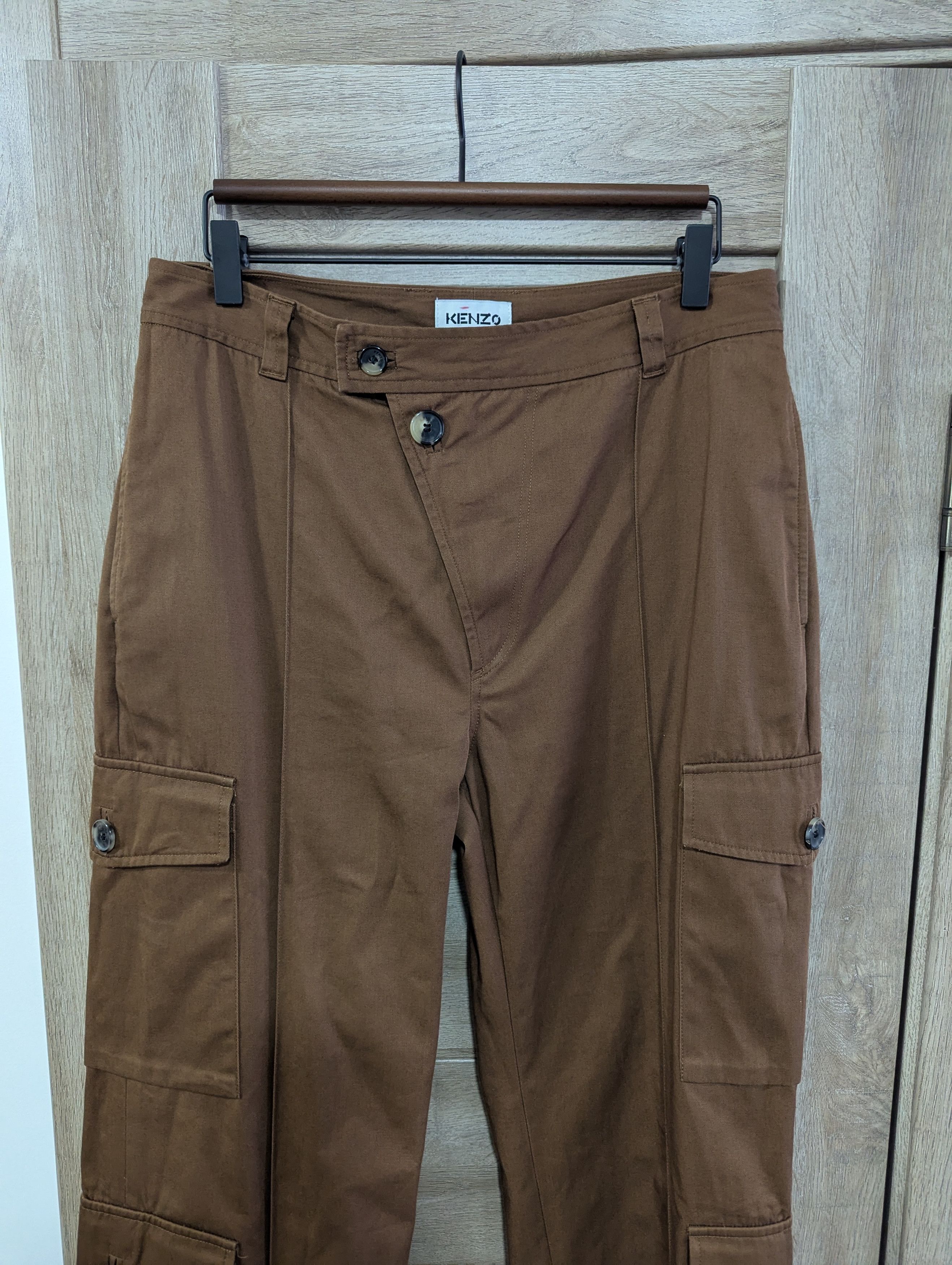 Kenzo Kenzo Asymmetrical Cargo Pants Size 31 Size US 31 - 4 Thumbnail