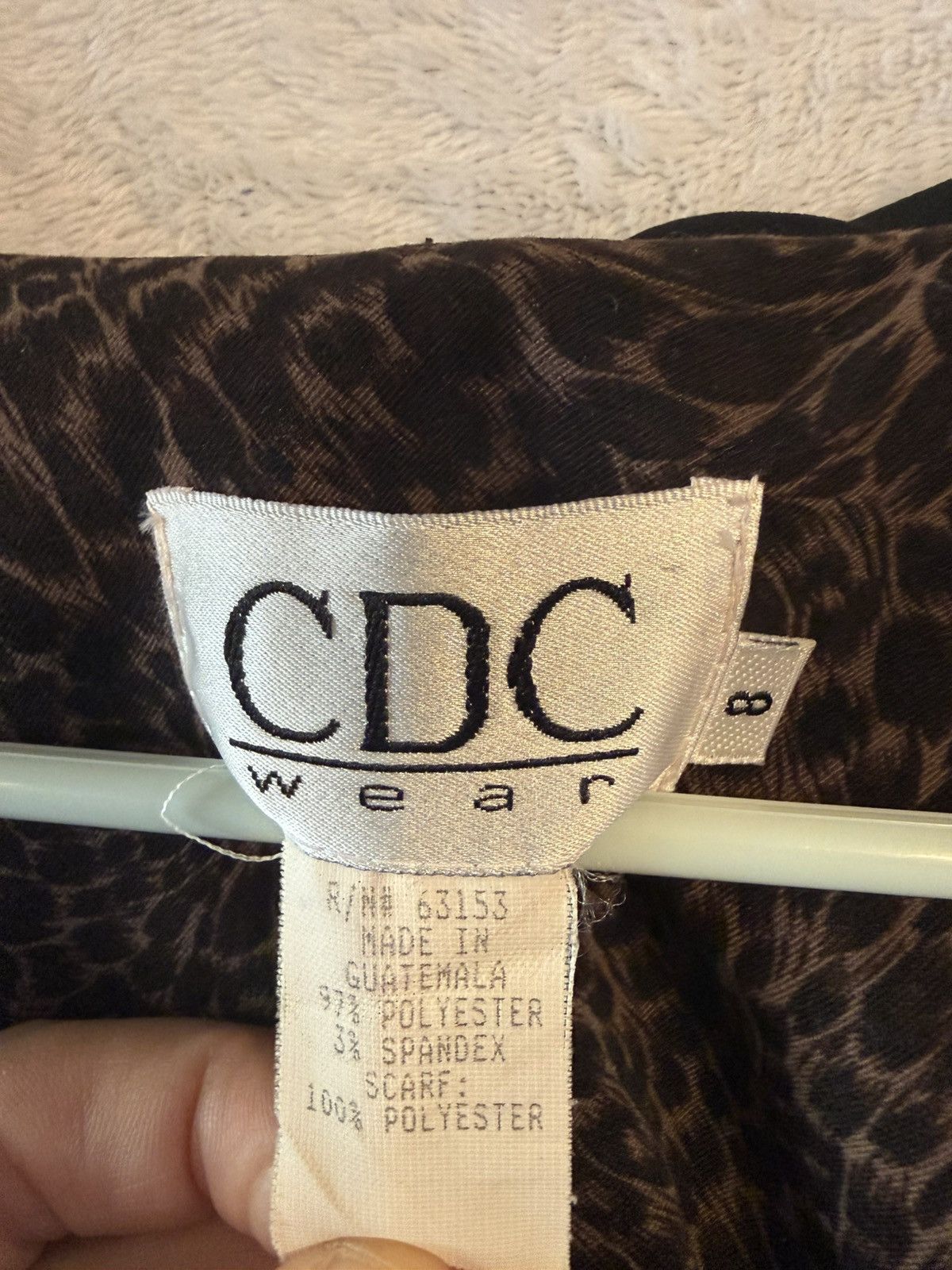 Other Vintage CDC size 8 Black Brown leopard Midi Sheath Dress Size M / US 6-8 / IT 42-44 - 2 Thumbnail