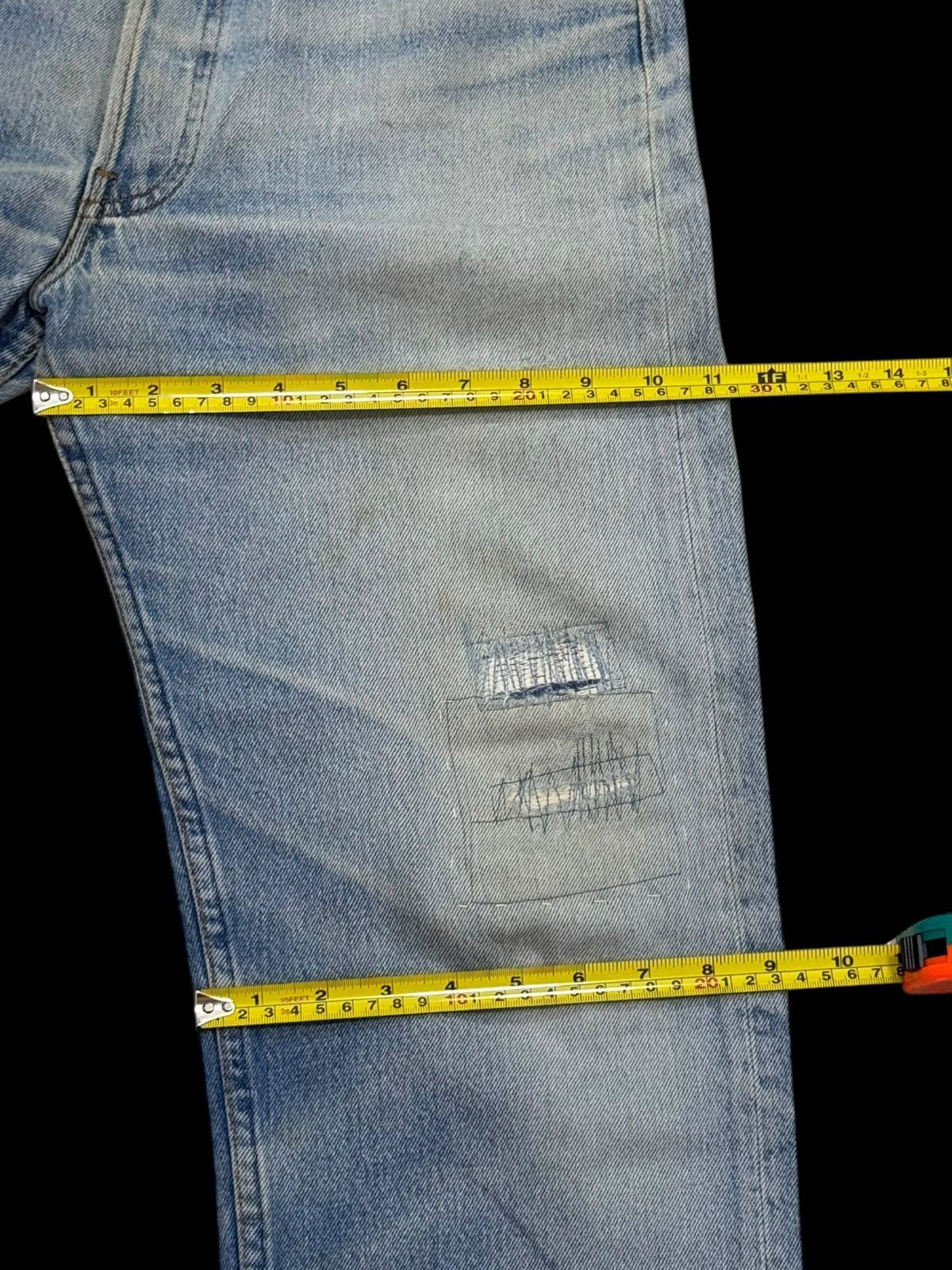 Levi's × Vintage LEVIS 501XX MADE IN USA BUTTON FLY DISTRESSED JEANS Size US 34 / EU 50 - 11 Thumbnail