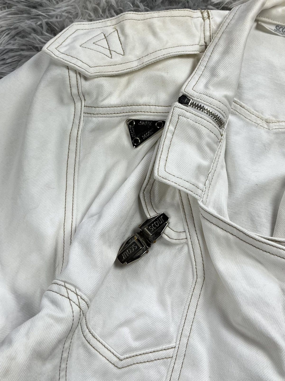 Japanese Brand Vintage Scour Crop Denim Jacket Size M / US 6-8 / IT 42-44 - 4 Thumbnail