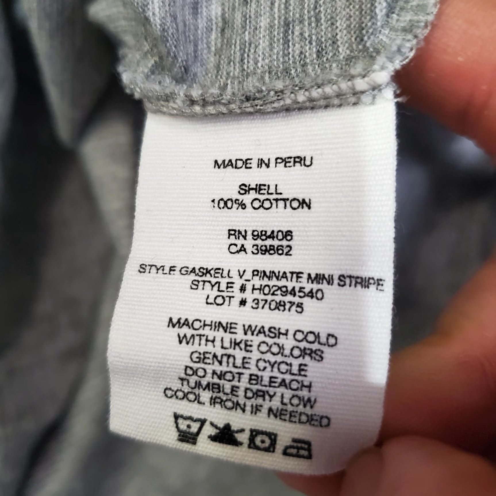 Theory Theory Shirt Mens Large Gray Mini Stripe V Neck Short Sleeve Tee Casual Size US L / EU 52-54 / 3 - 6 Thumbnail