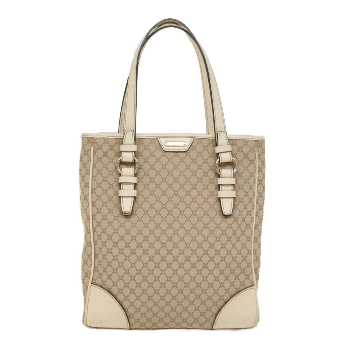 image of Celine Céline Macadam Tote in Beige, Women's