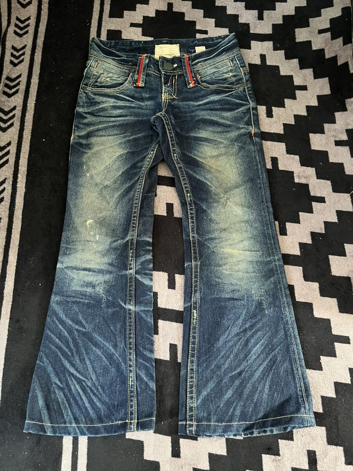Japanese Brand Yashimoto nara lolita mudwash flare jeans Size US 26 / EU 42 - 2 Thumbnail