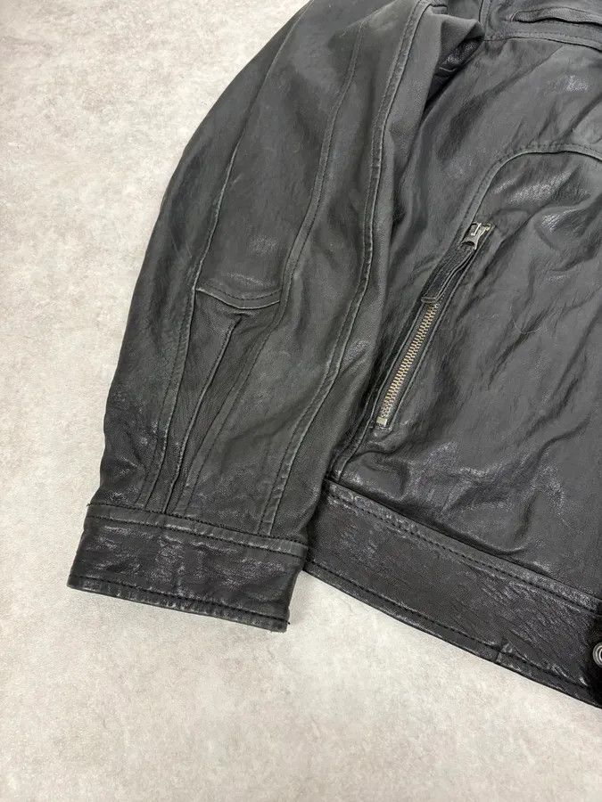 Armani 2000s Armani Spy Black Leather Jacket Size US L / EU 52-54 / 3 - 9 Thumbnail