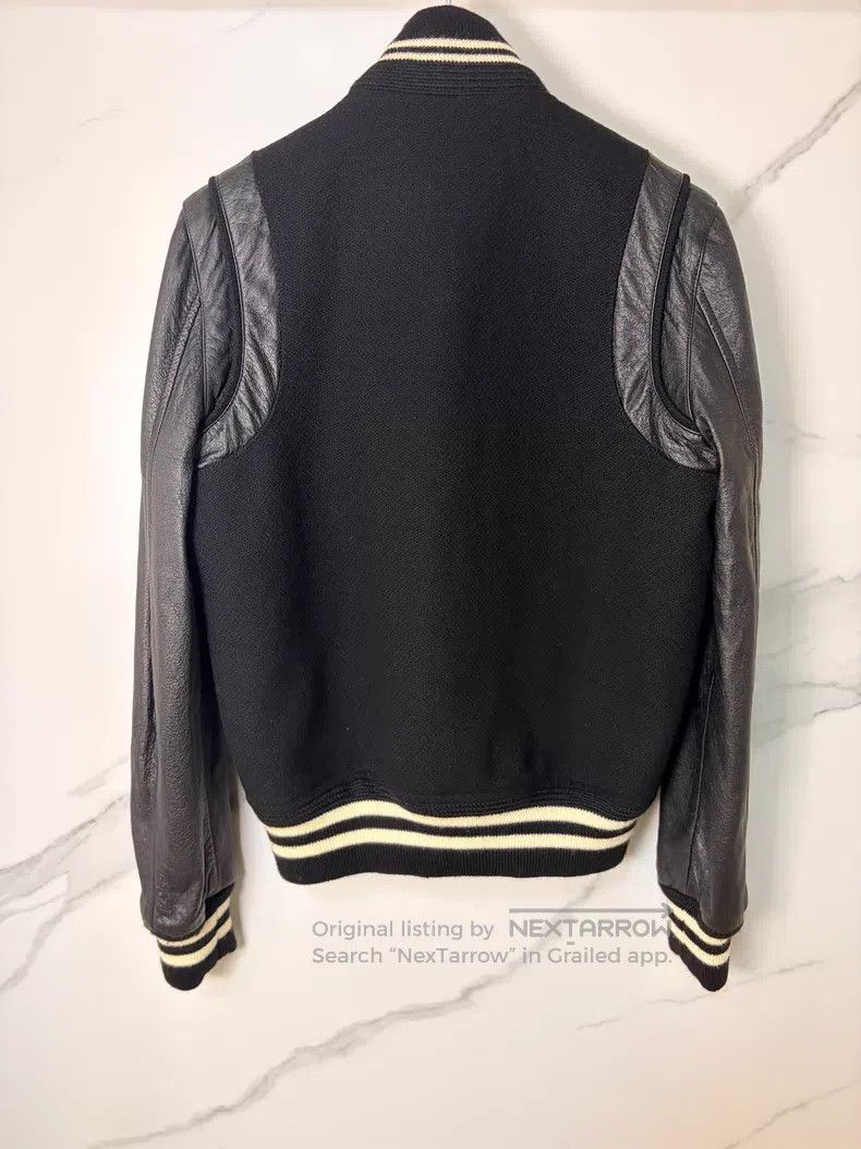 Saint Laurent Paris Saint Laurent Paris Black Wool and Leather Patch Baseball Size XS / US 0-2 / IT 36-38 - 2 Thumbnail
