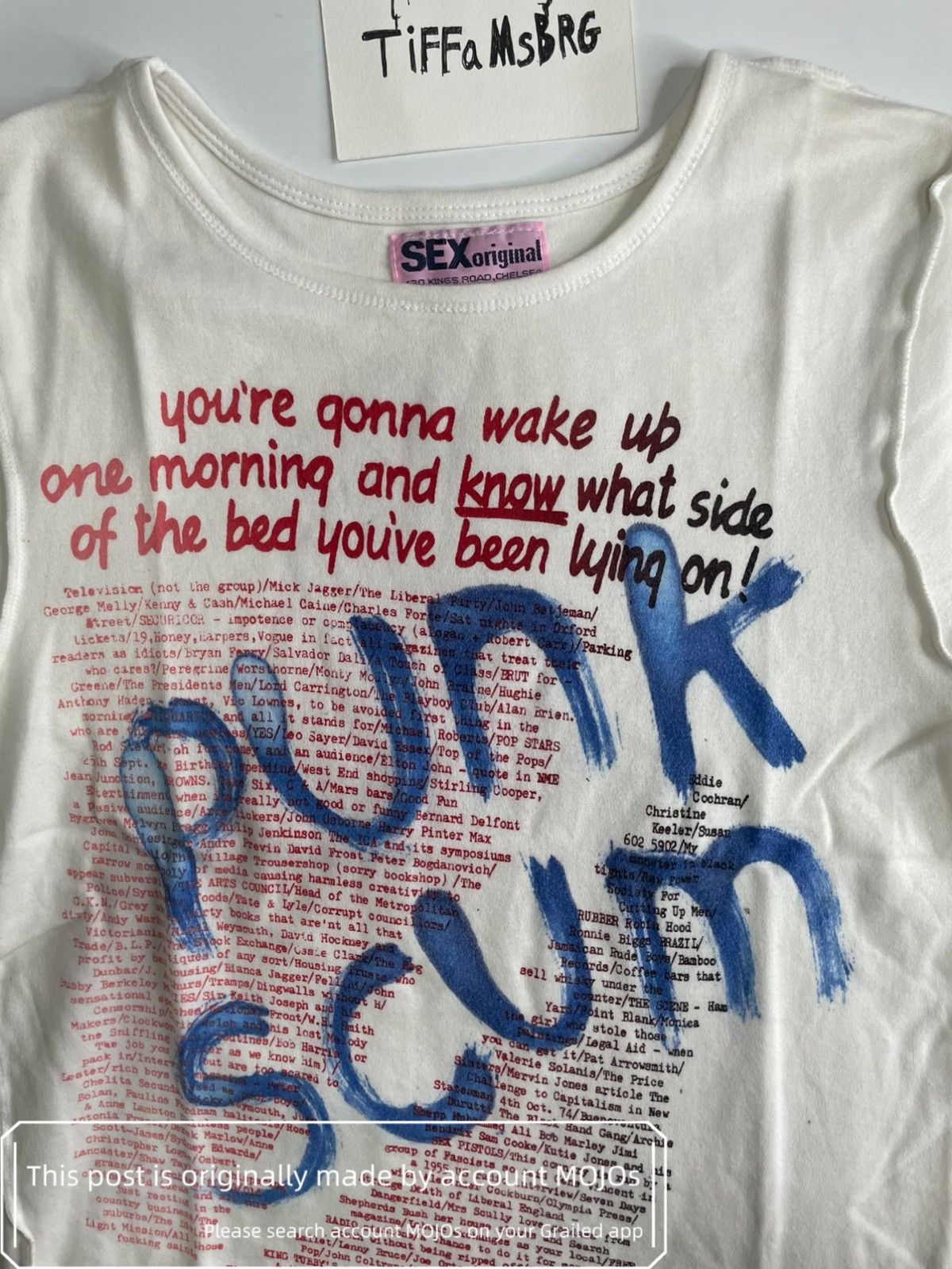 Vivienne Westwood Sz F Vivienne Westwood Skinny Punk Scum Sex Original Tee Size US XS / EU 42 / 0 - 3 Thumbnail